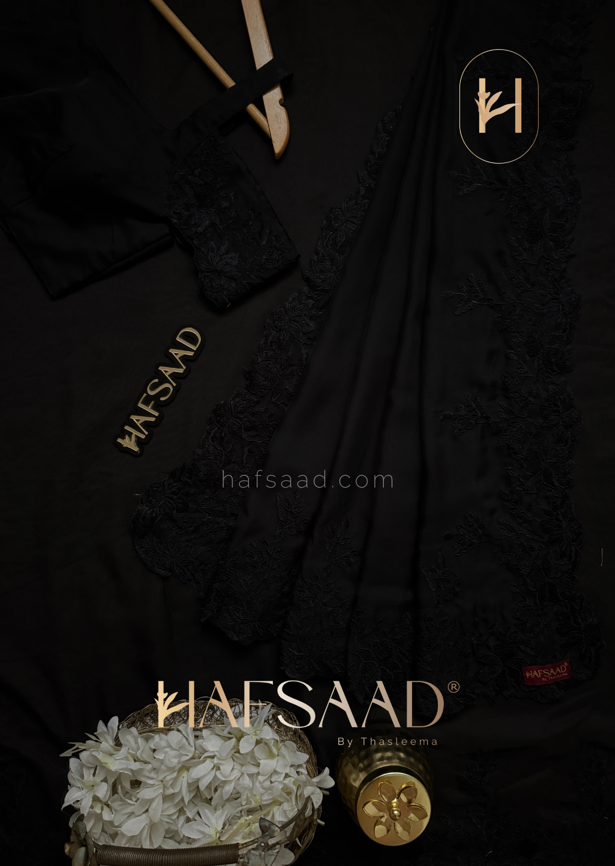Heidi - Tabby organza saree (Black)