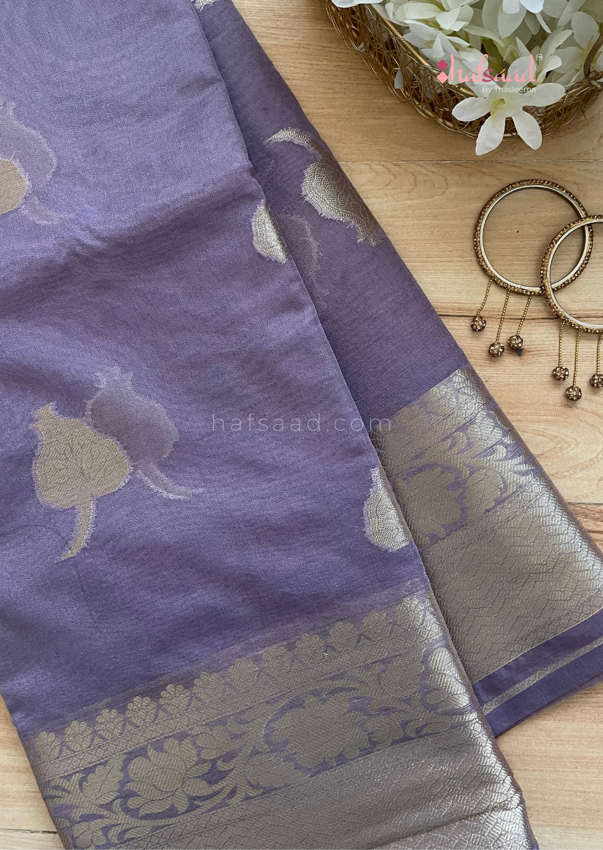 Amrutha-Dusty Lavender silk saree