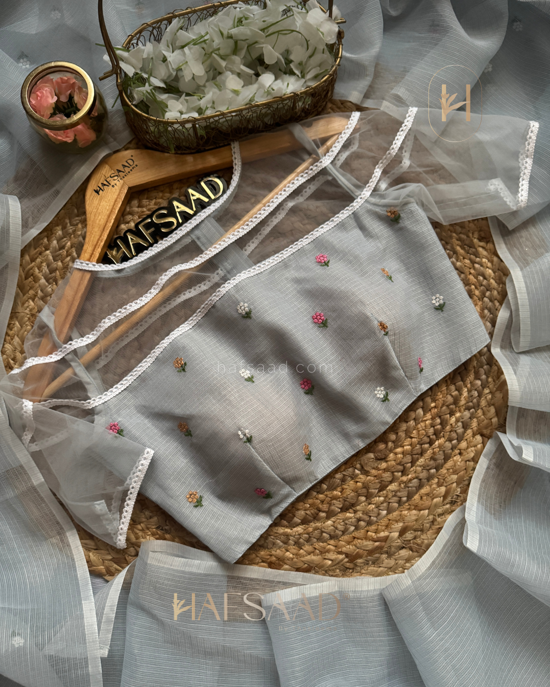 Fleur - Premium Kota Saree (blue)