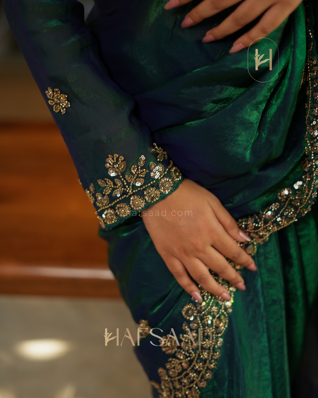 Sana- Designer handwork saree (Full Sleeves)