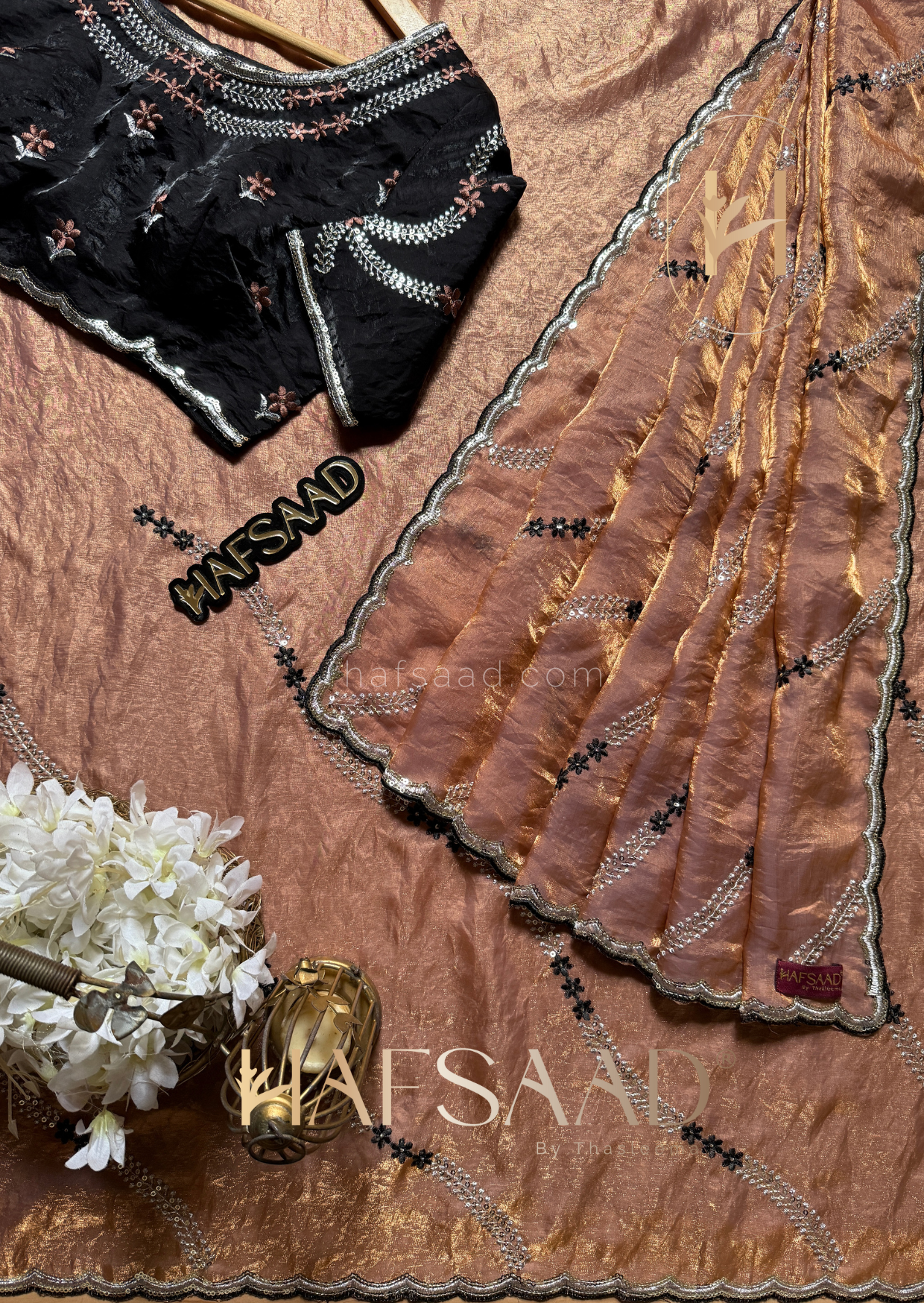 Sarah - Stardust satin saree