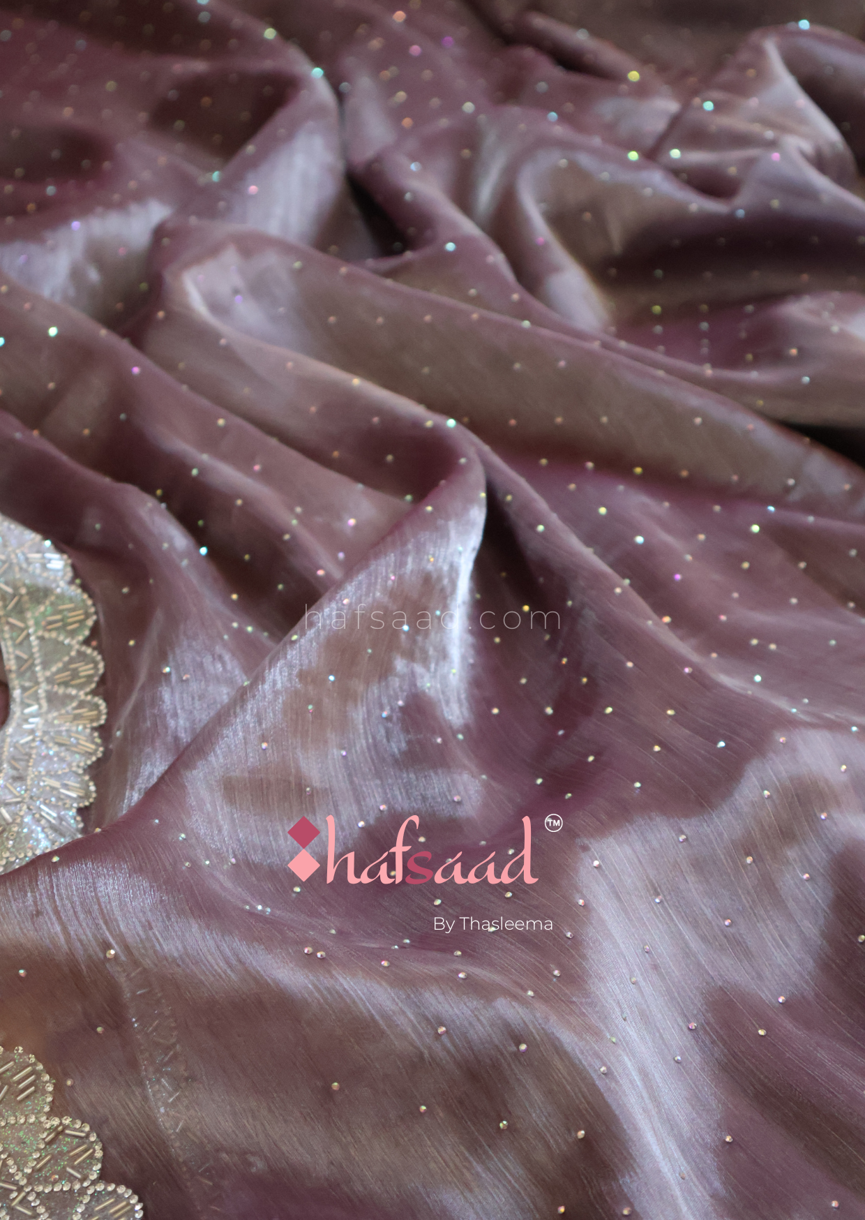 Rhea - Designer Saree [ mauve ]