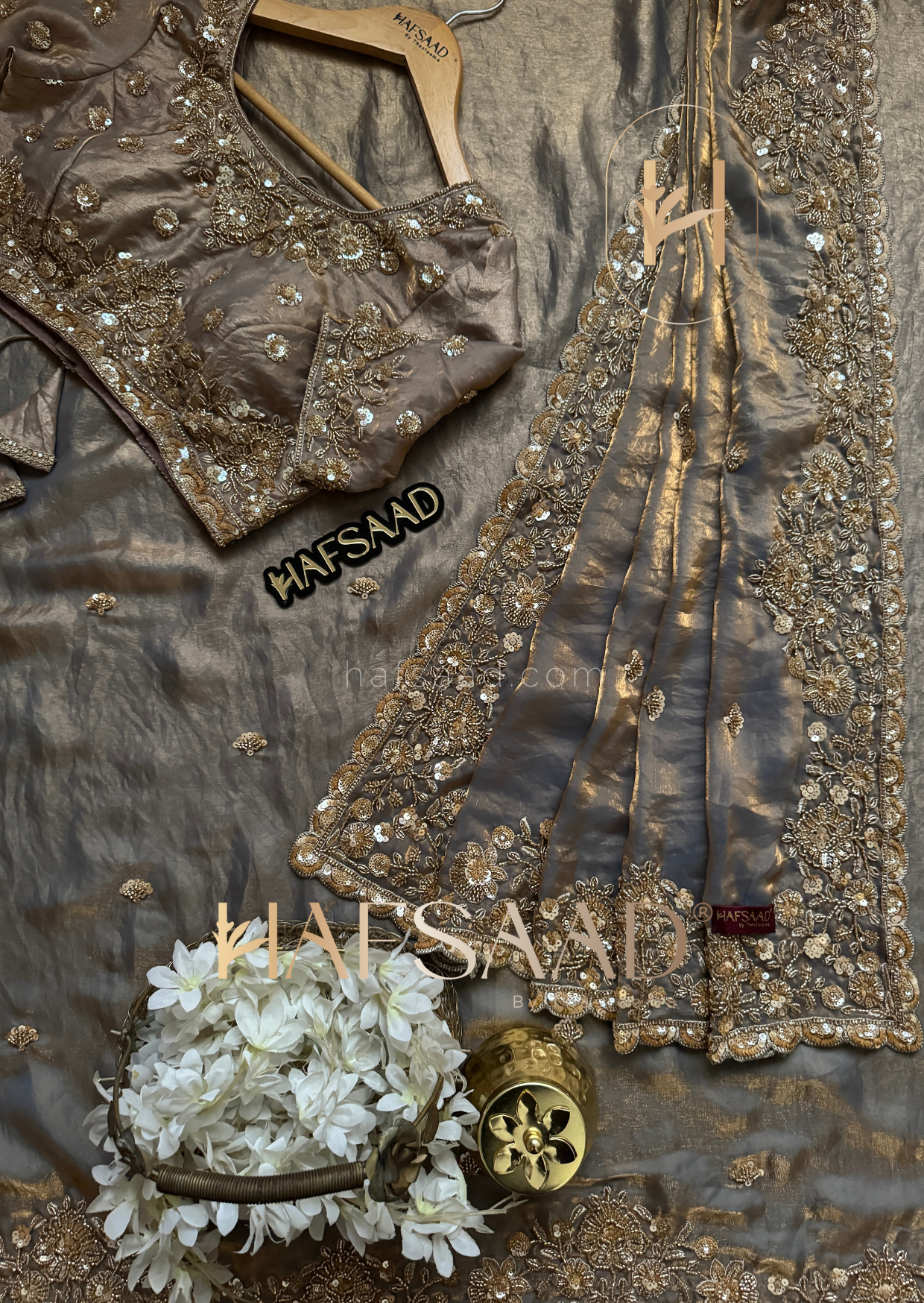 Zainab - Stardust satin saree