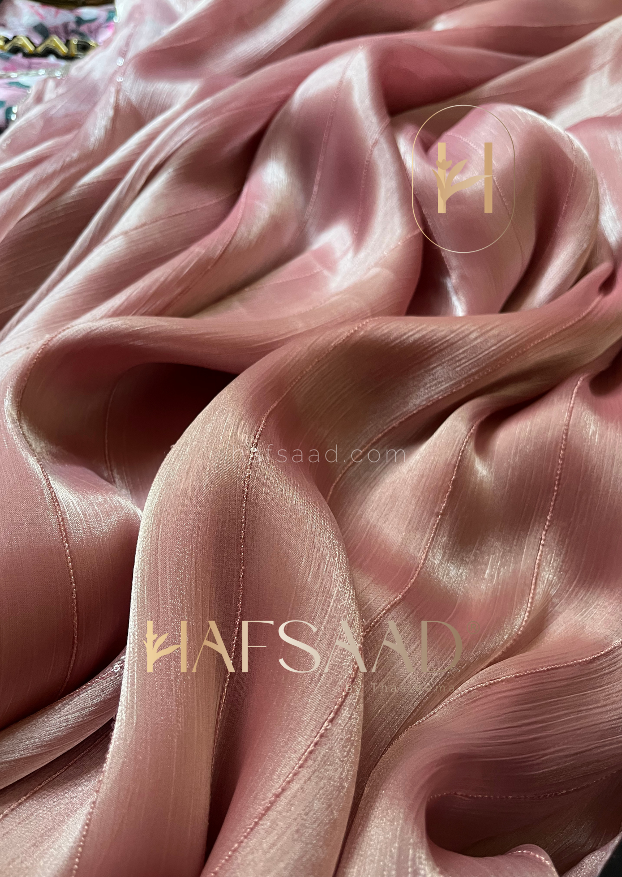 Shine- Satin organza saree ( onion pink )