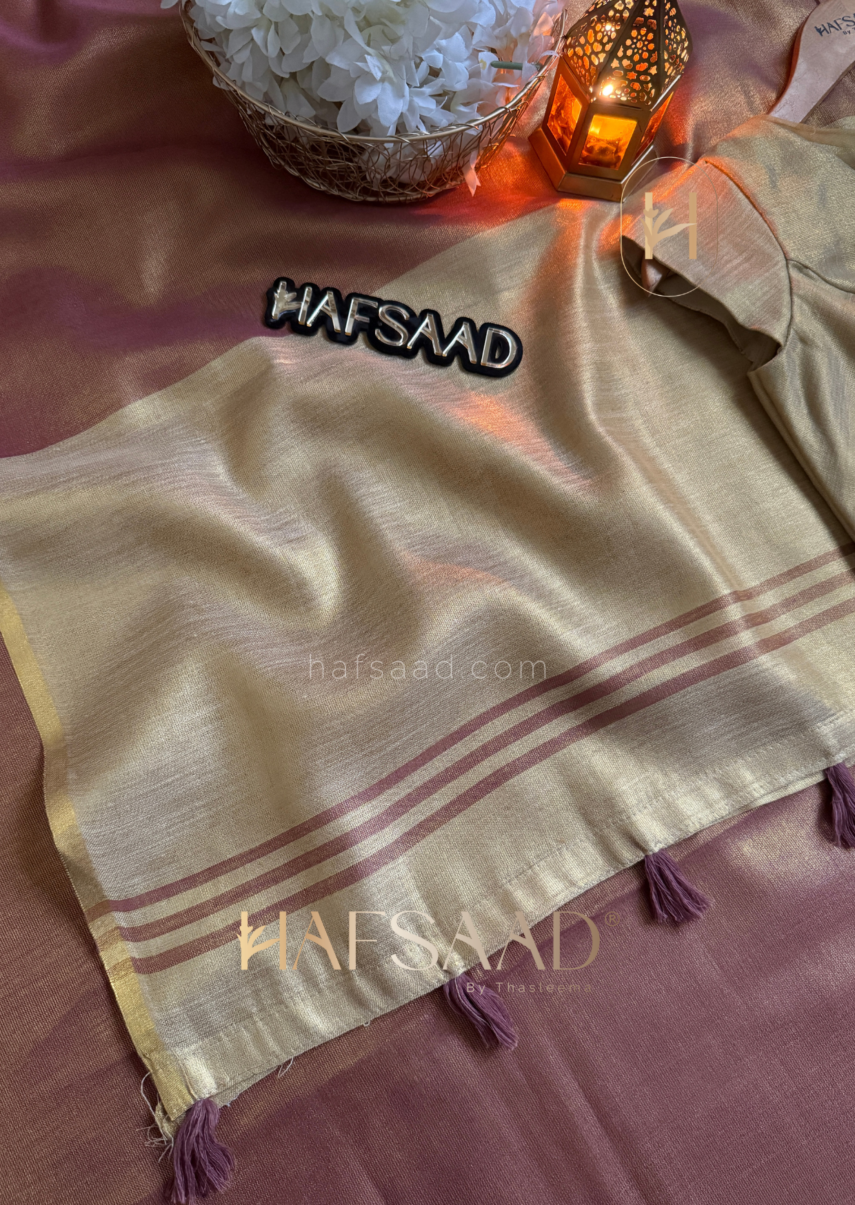 Pragati - Soft tissue silk saree (Mauve)