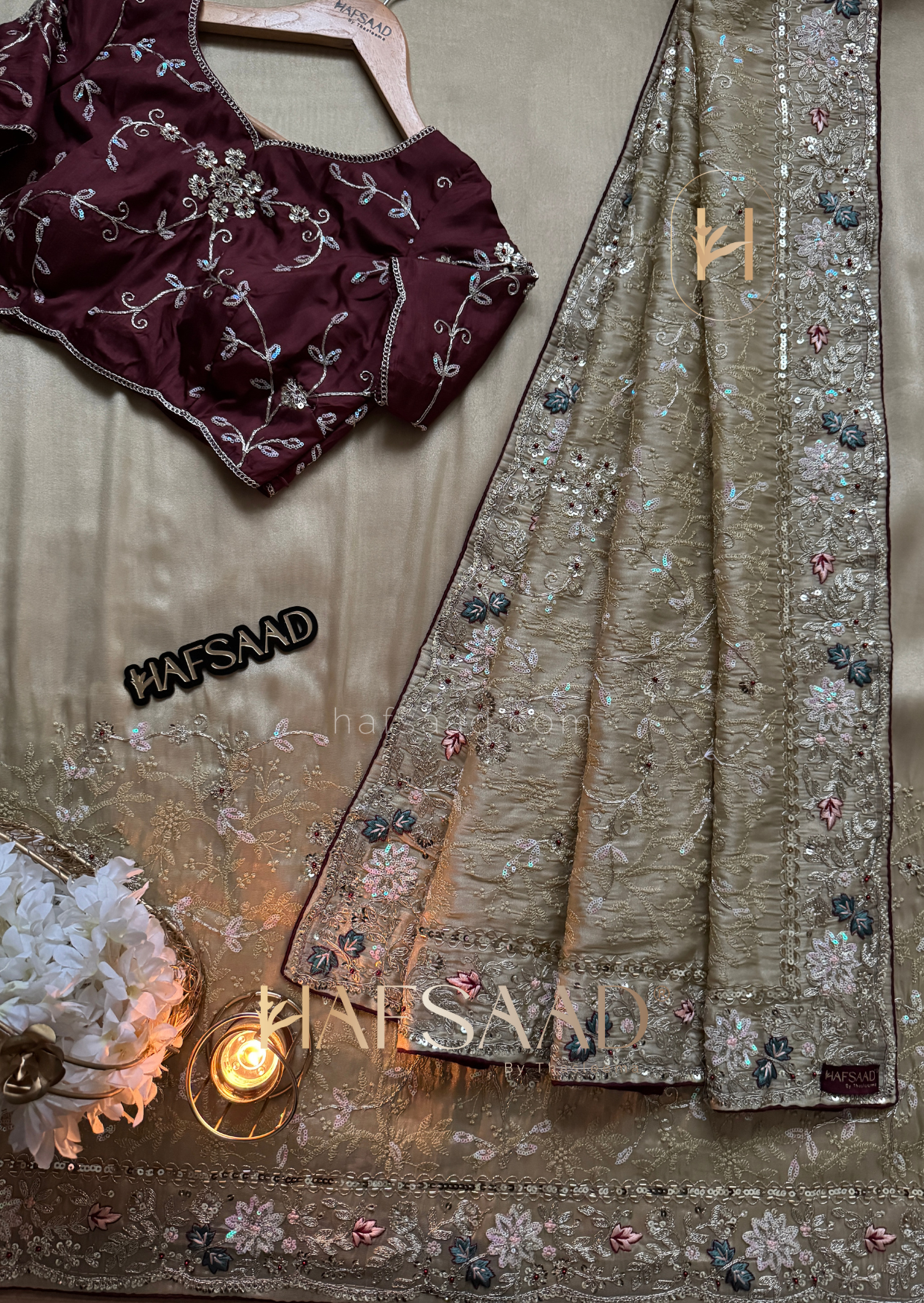 Hidaya - Soft tissue saree (Lime)