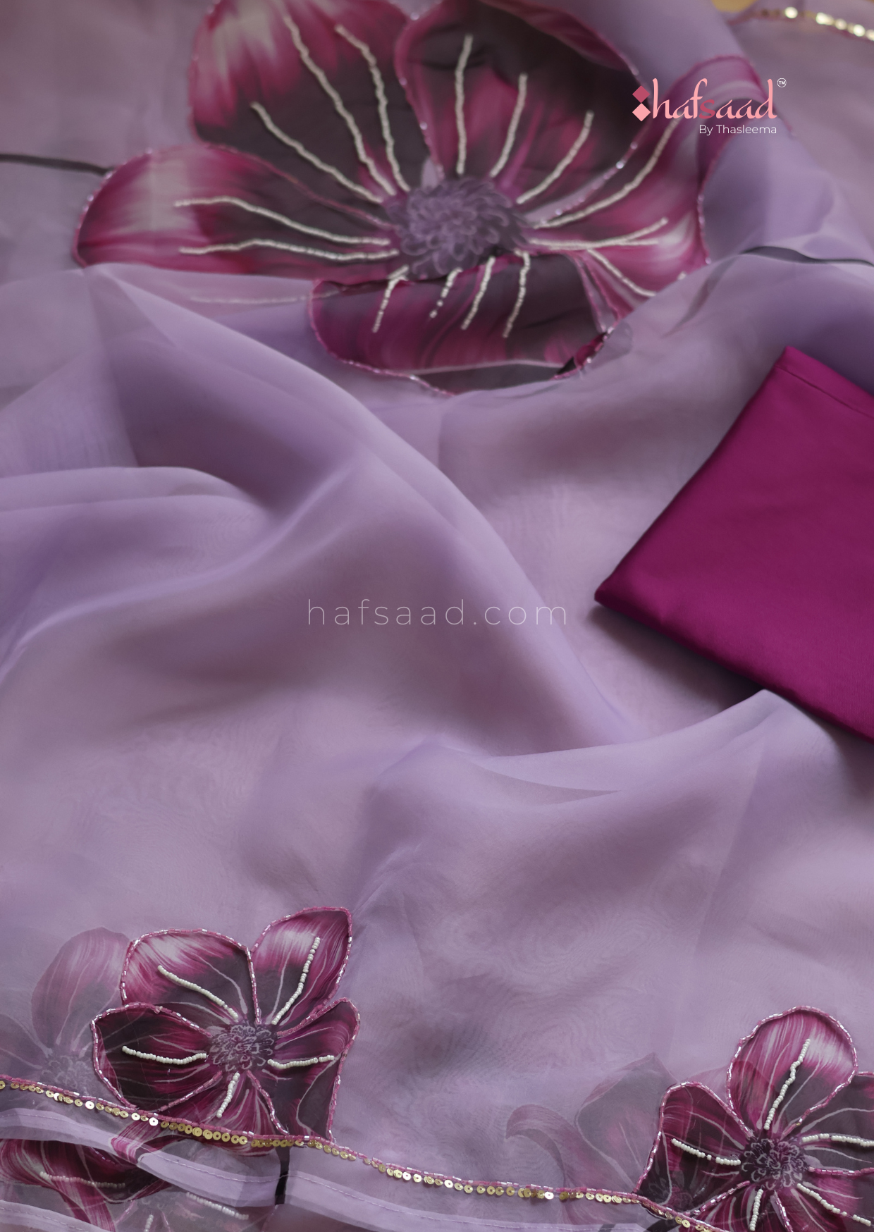 Dear Daisy- Handwork organza saree