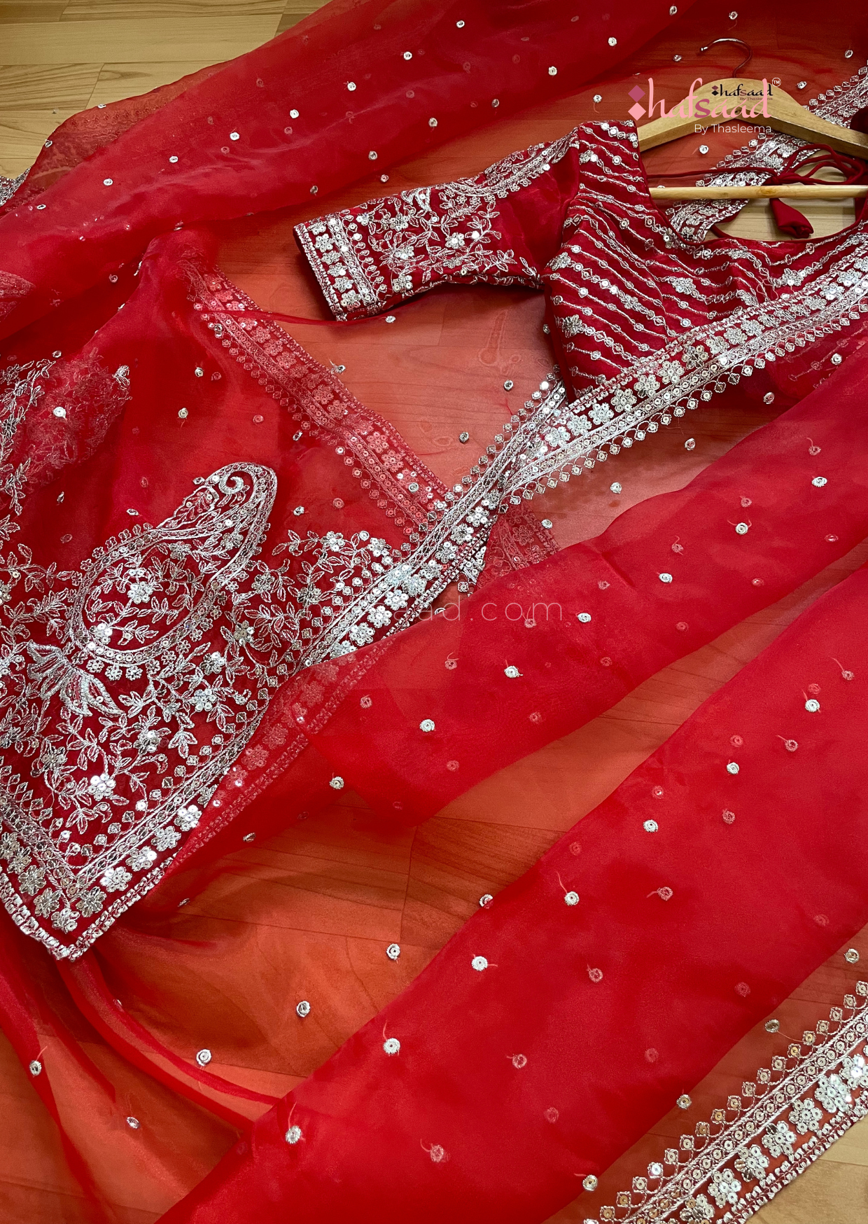 Mirchi- Designer organza saree