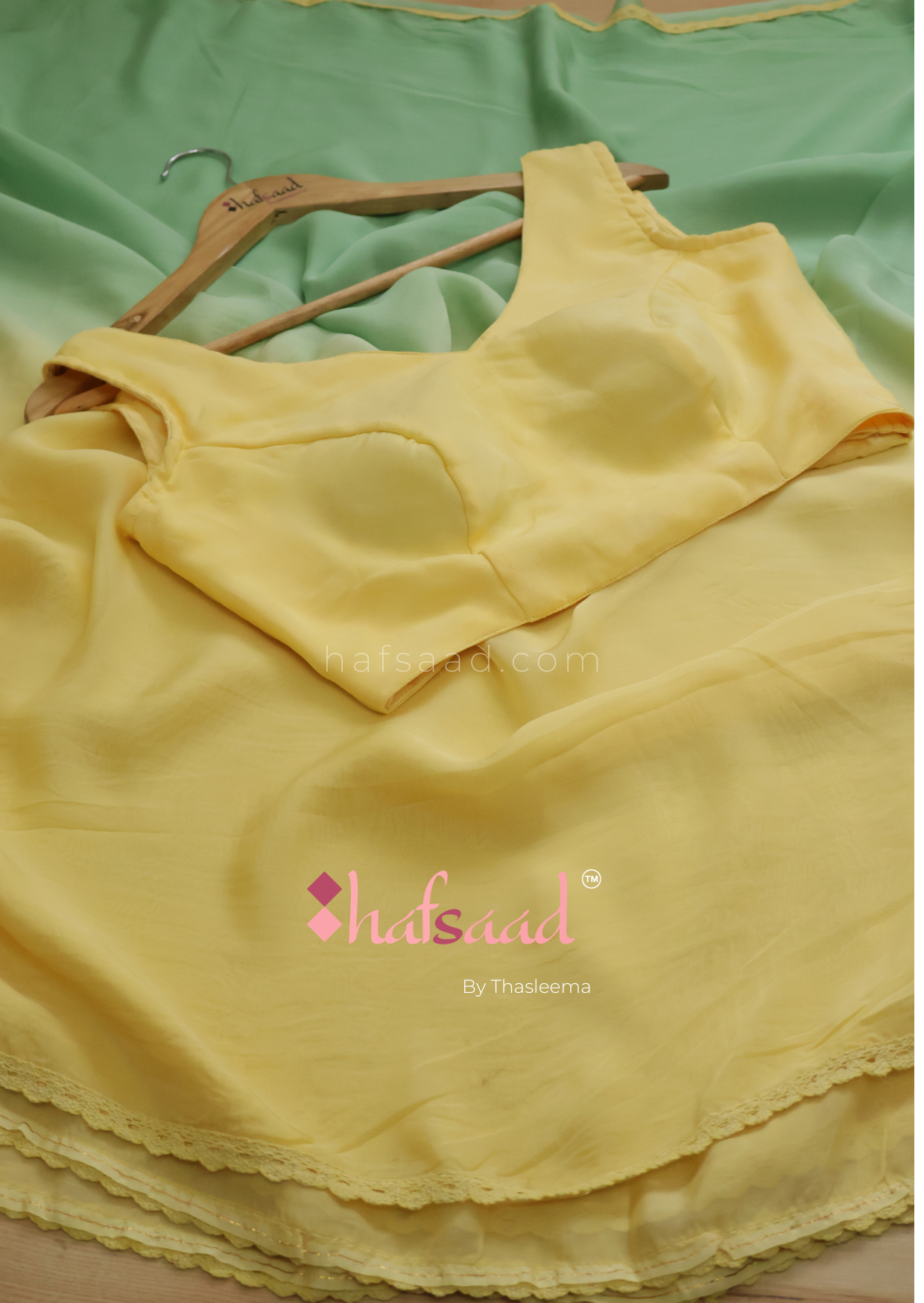 Alia- pure hand-dyed saree (Yellow)
