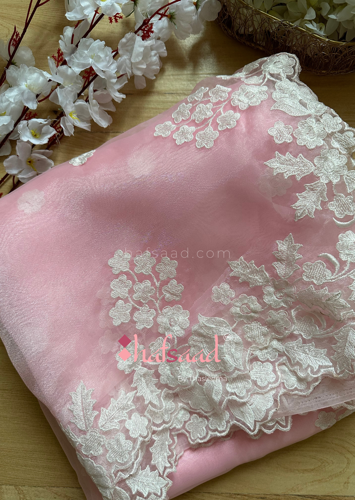 Tania- organza saree (Pink)