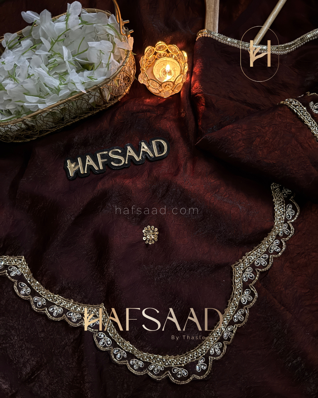 Nihal - Crushed fendy silk saree