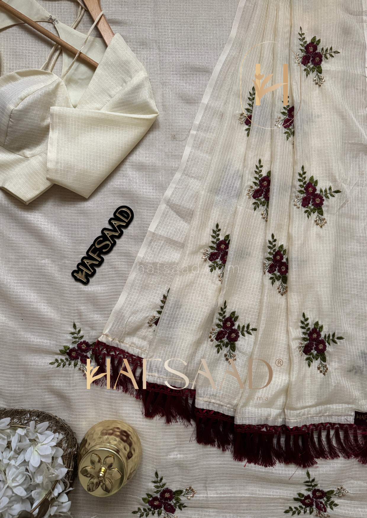 Ancy - Floral kota saree