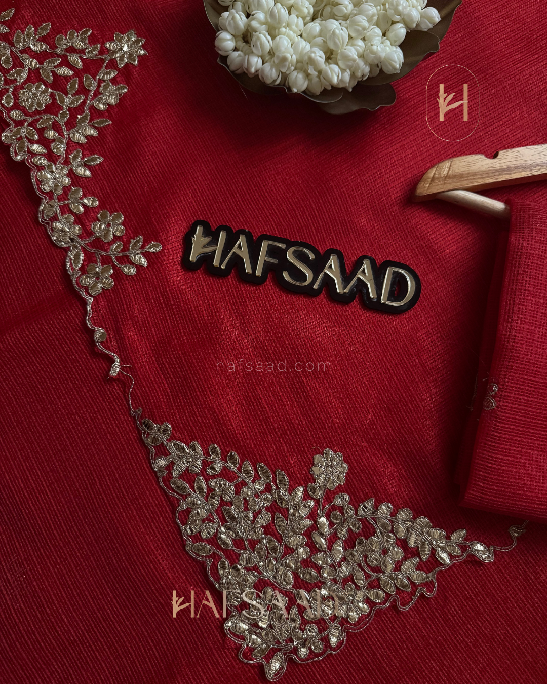 Rubita- Gota Work Saree (Red)