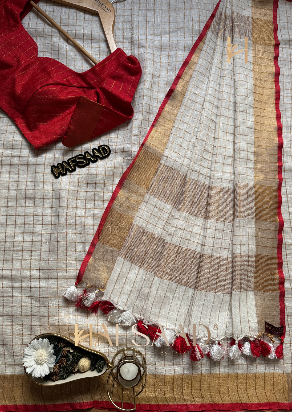 Param - Pure linen saree