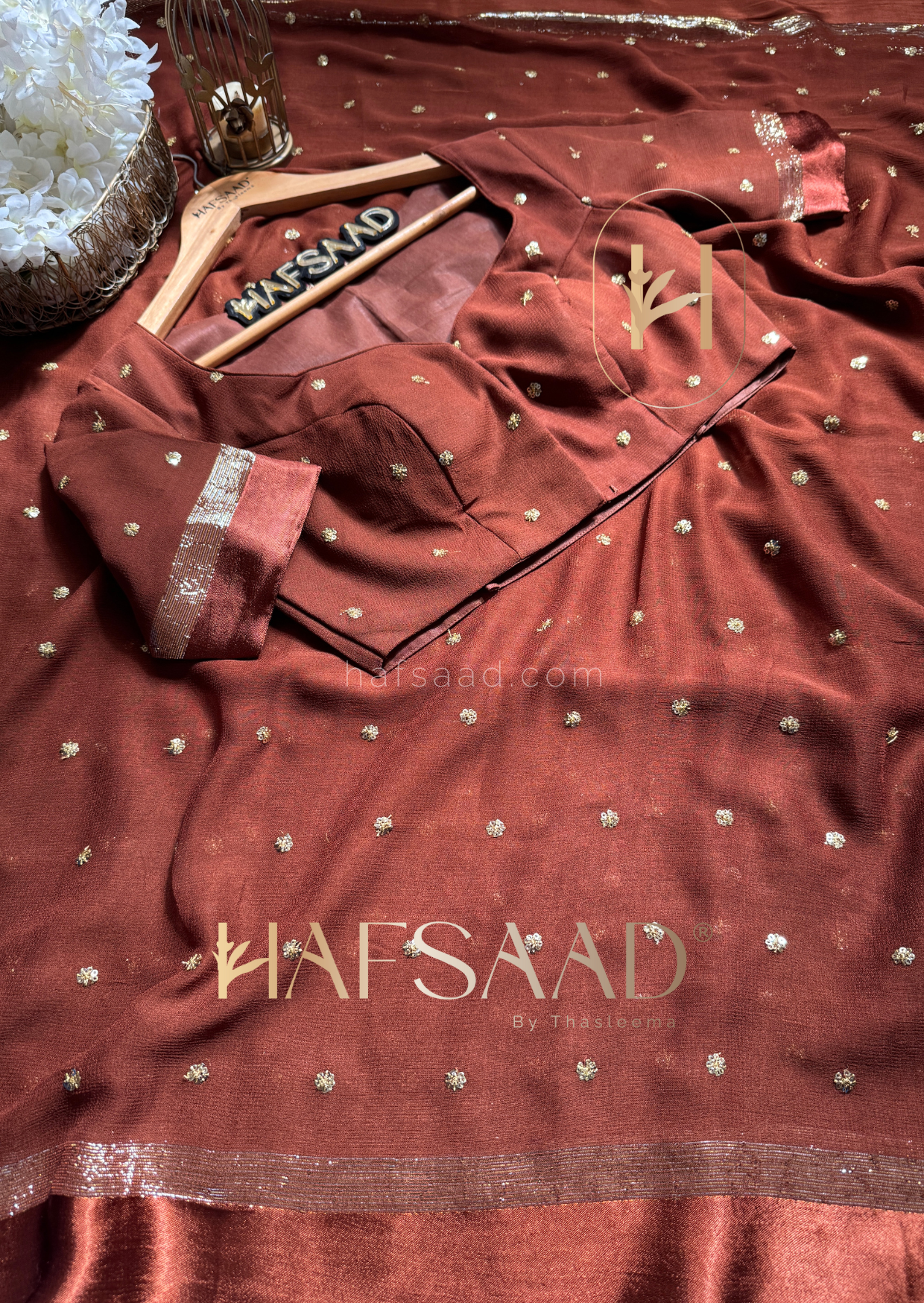 Mira- pure viscose saree (Espresso)