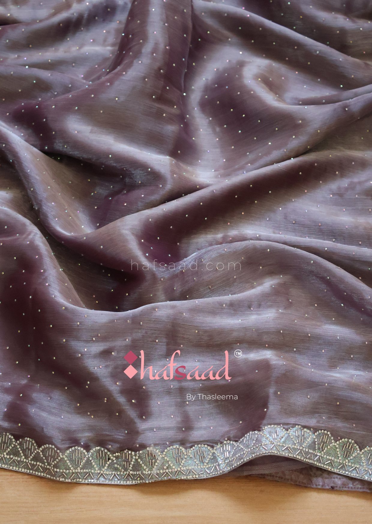 Rhea - Designer Saree [ mauve ]