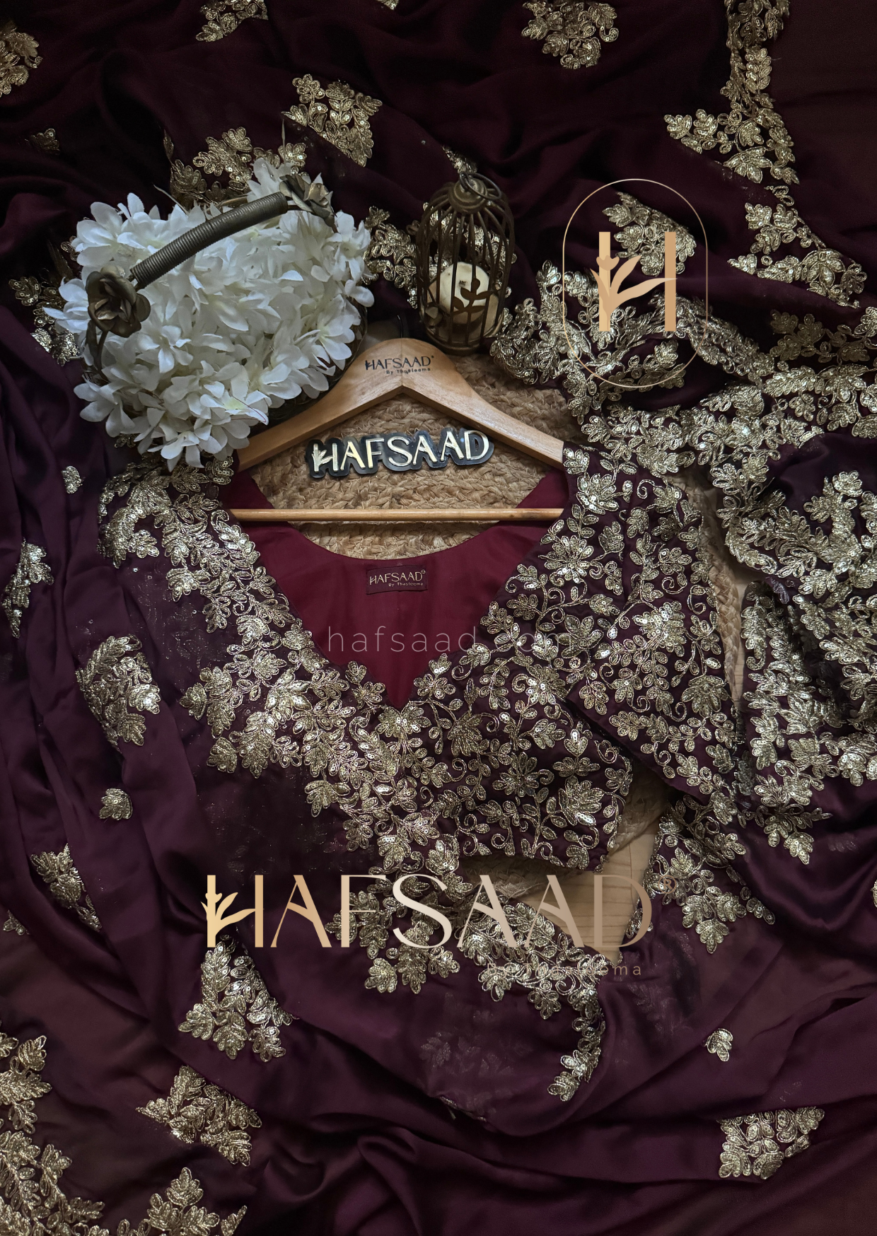 Swasti- Bridal chiffon silk saree (Wine)