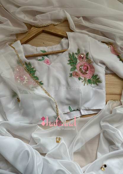 Astral- handwork chiffon silk saree