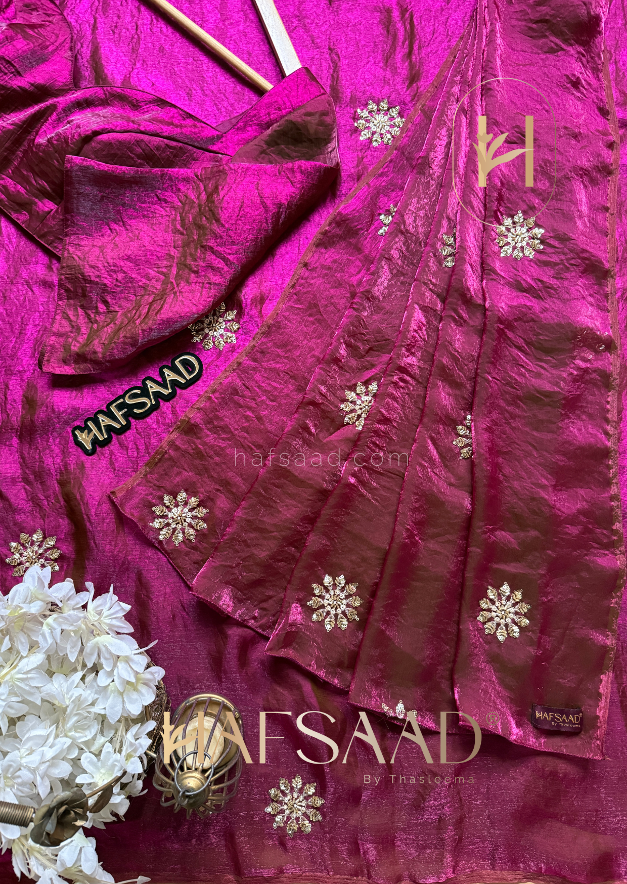 Nova - Stardust satin saree