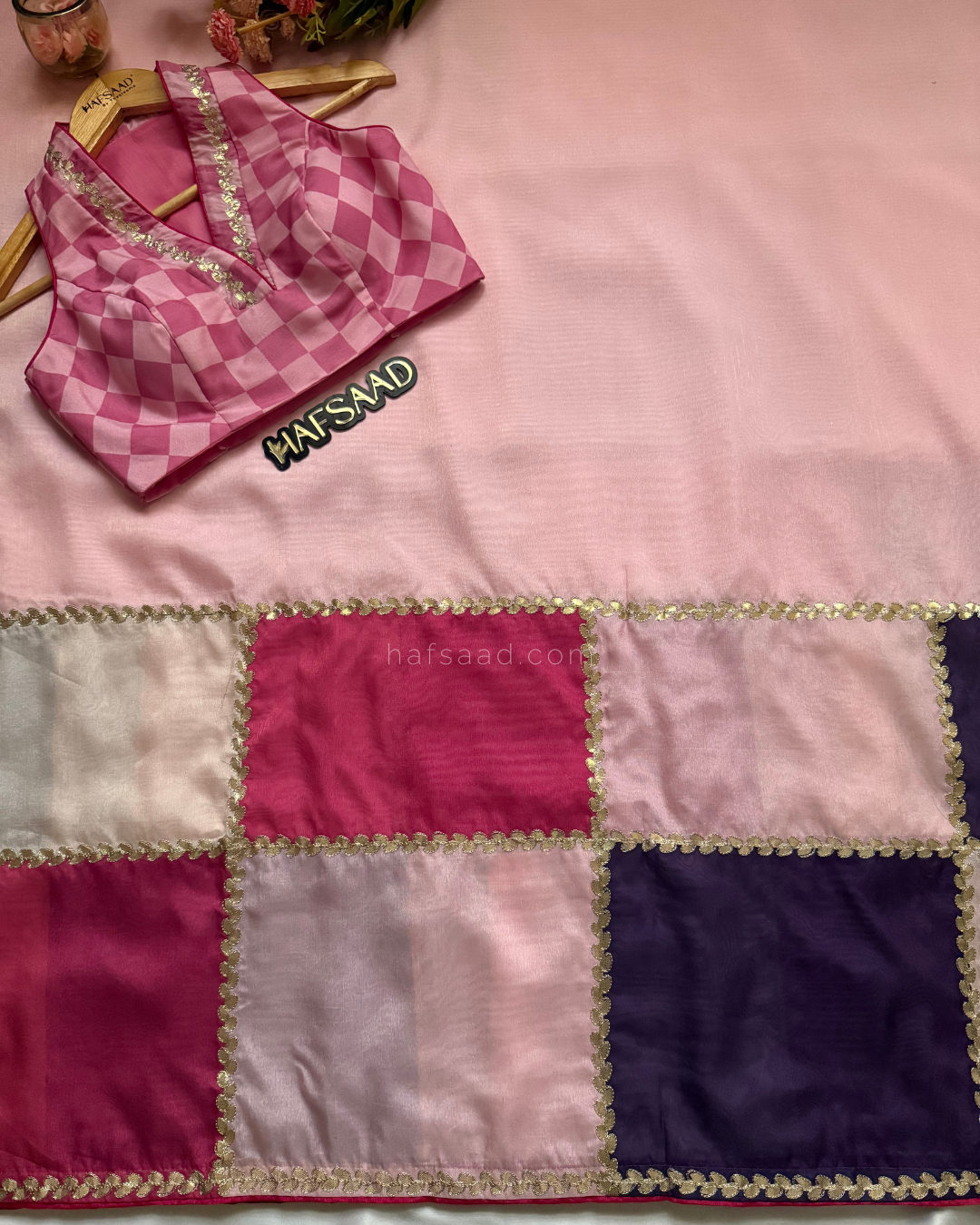 Saloni- Soft organza saree (Pink)