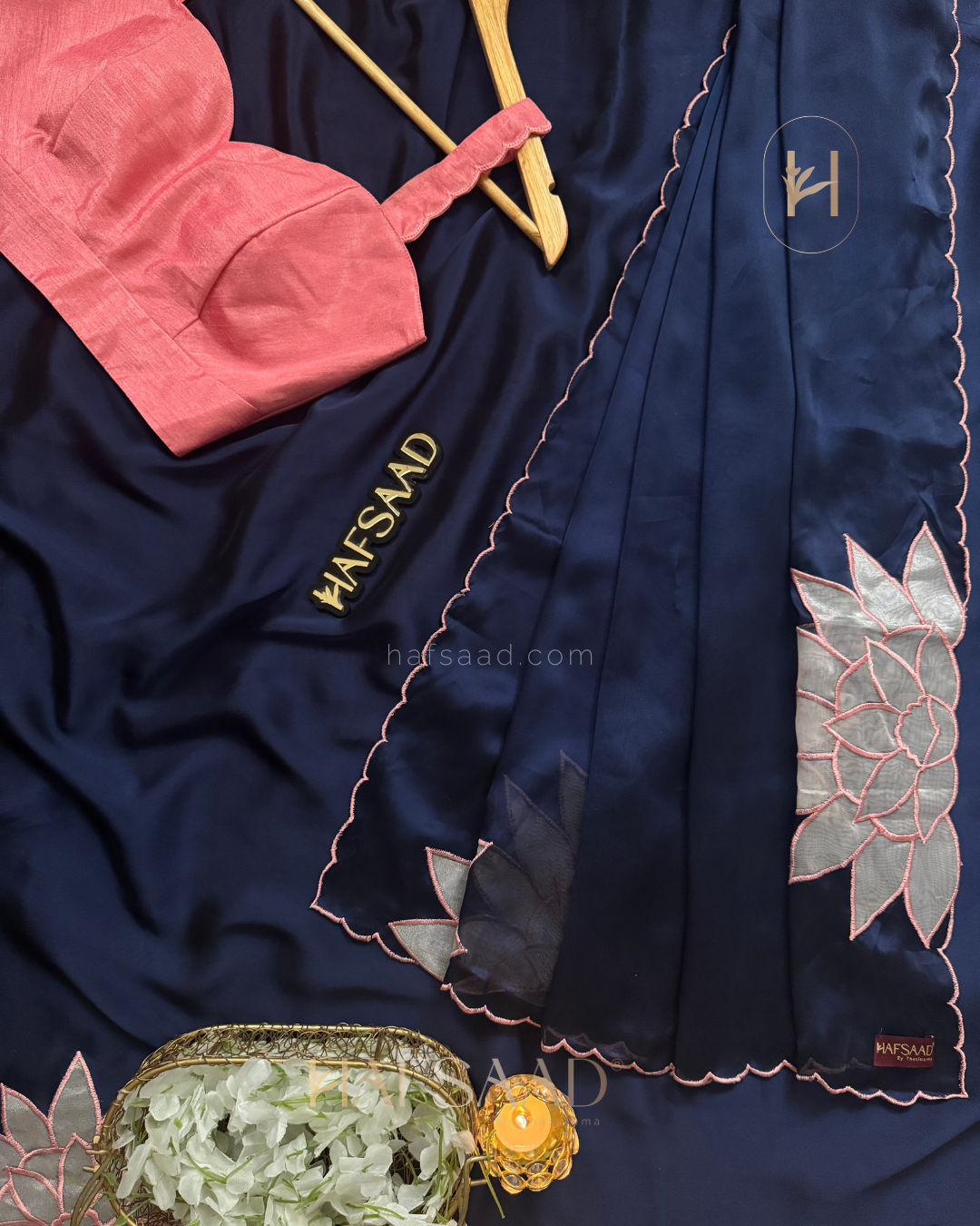 Sanaya - Chiffon Silk Saree (Royal Blue)