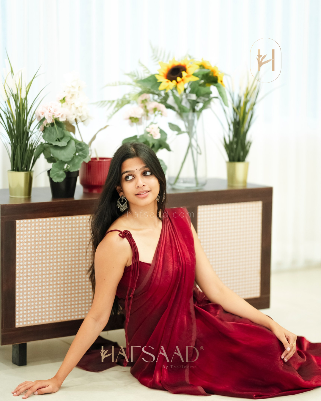 Ananthika in Sinful - Stardust satin saree