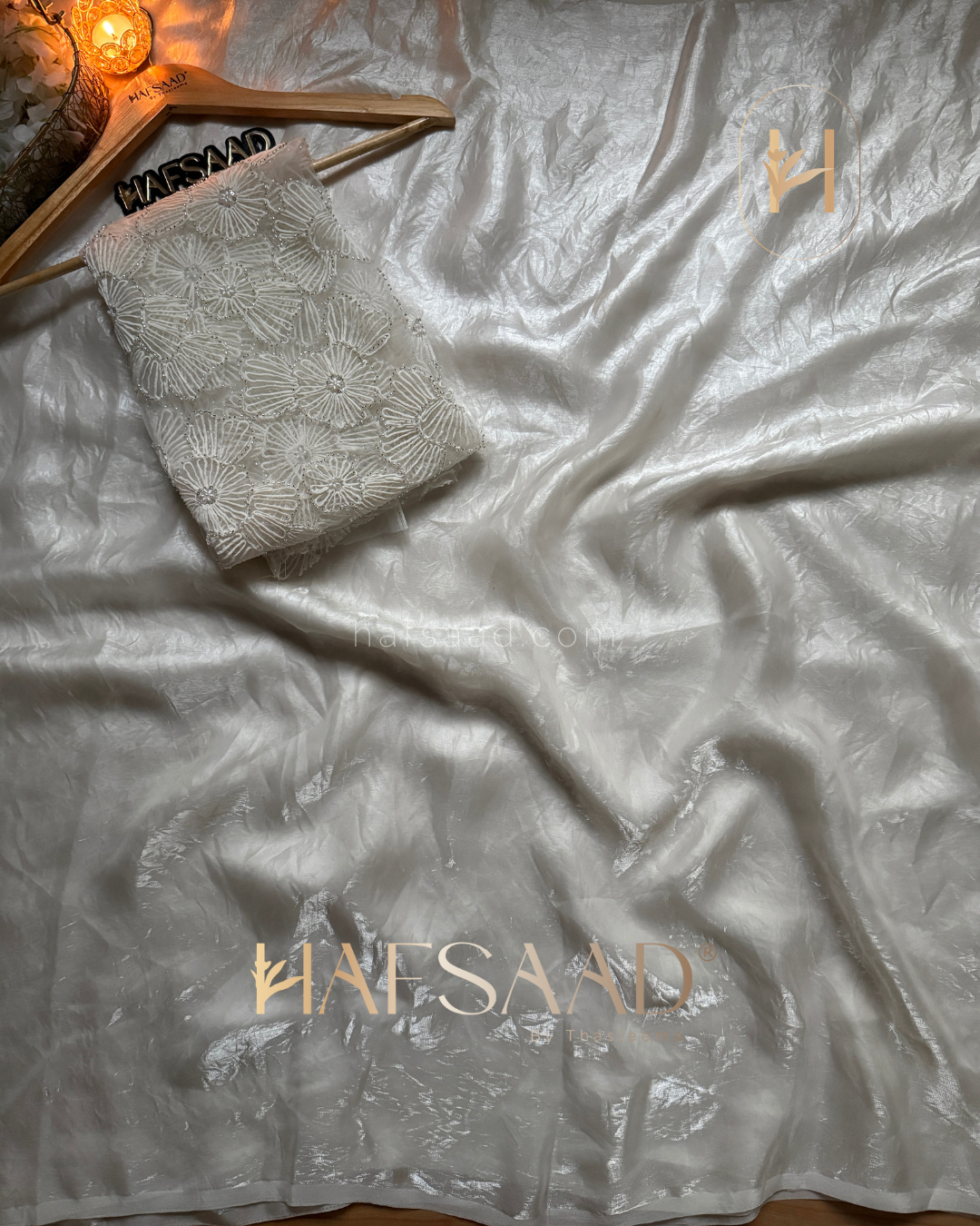 Athila - Designer Saree (White)