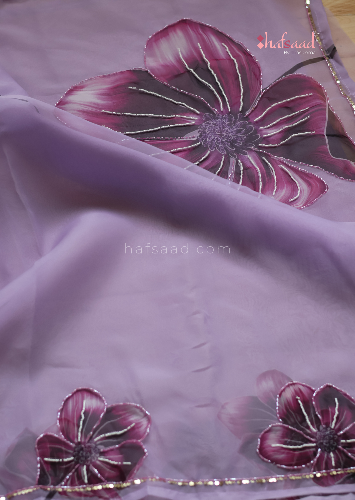 Dear Daisy- Handwork organza saree