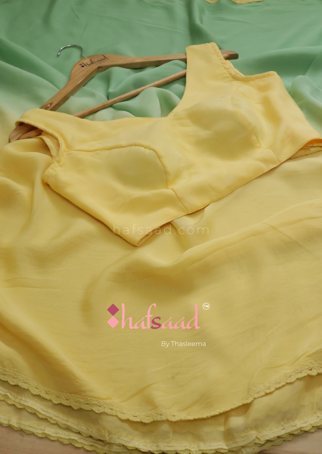 Alia- pure hand-dyed saree (Yellow)