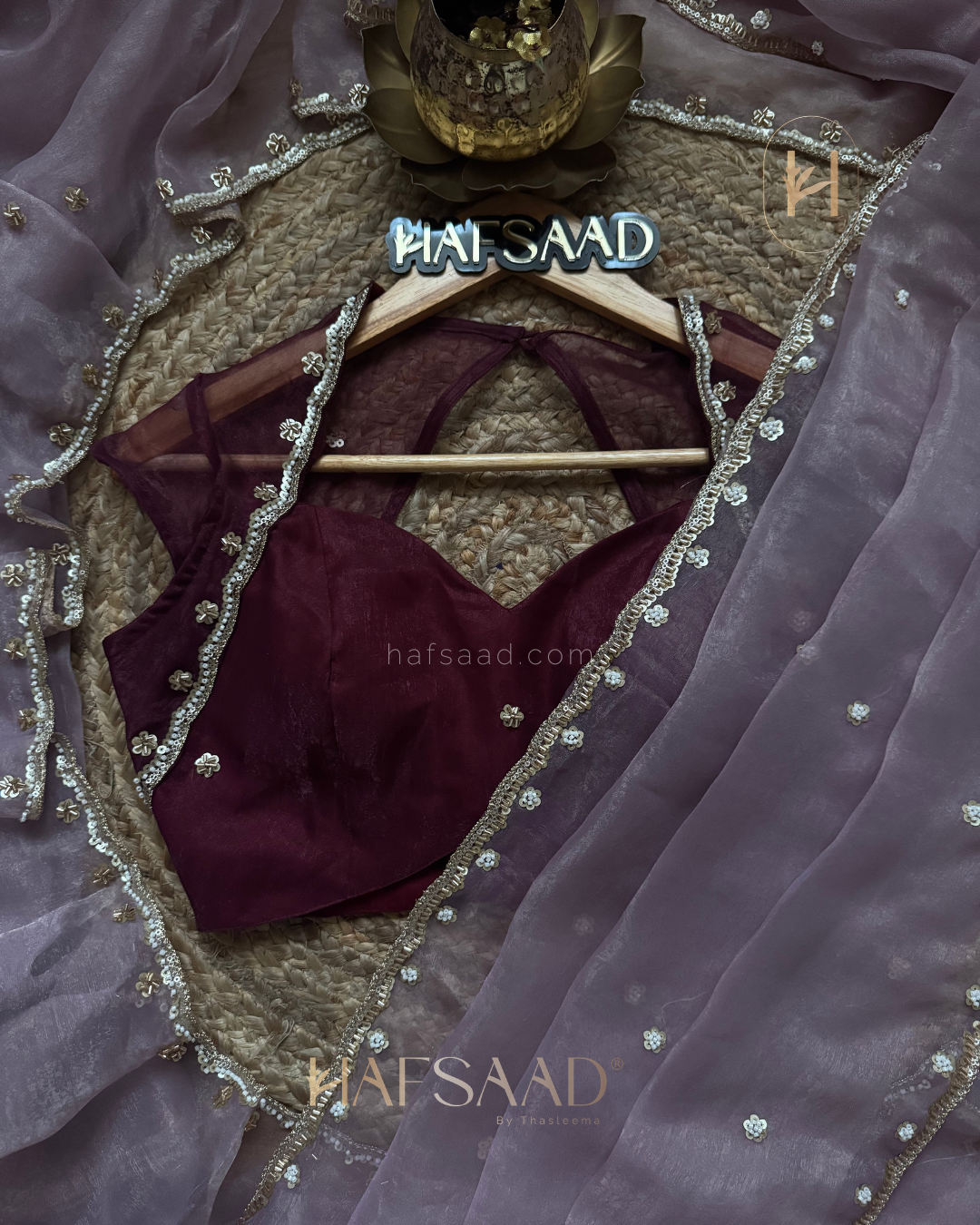 Falak - Chiffon Silk Saree (Lavender)