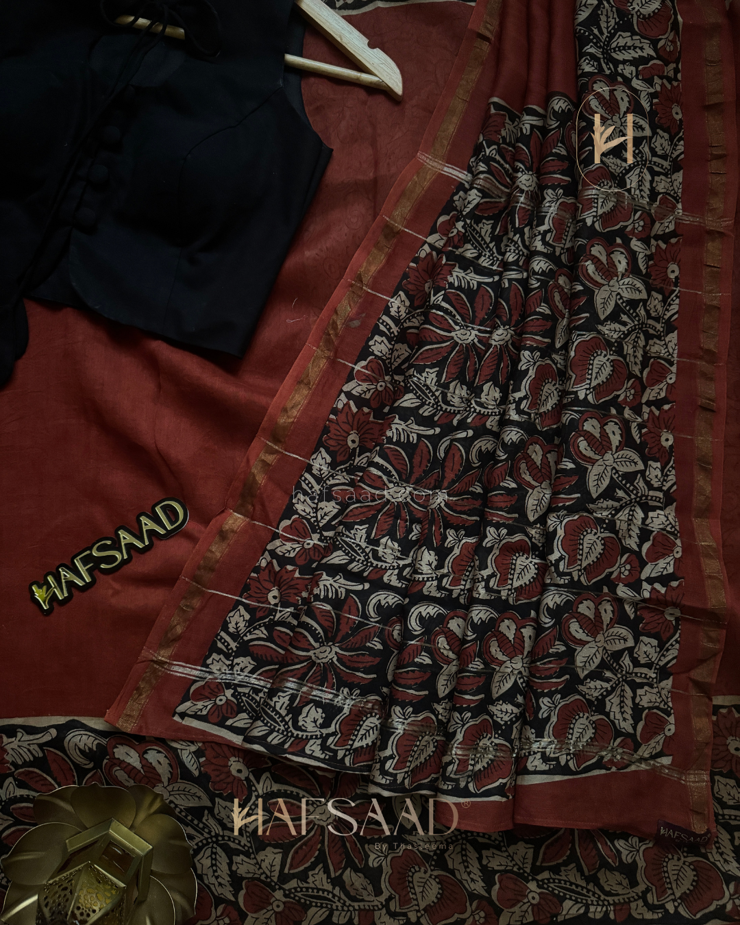 Pramila- Pure Maheswari Silk (Burnt Red)