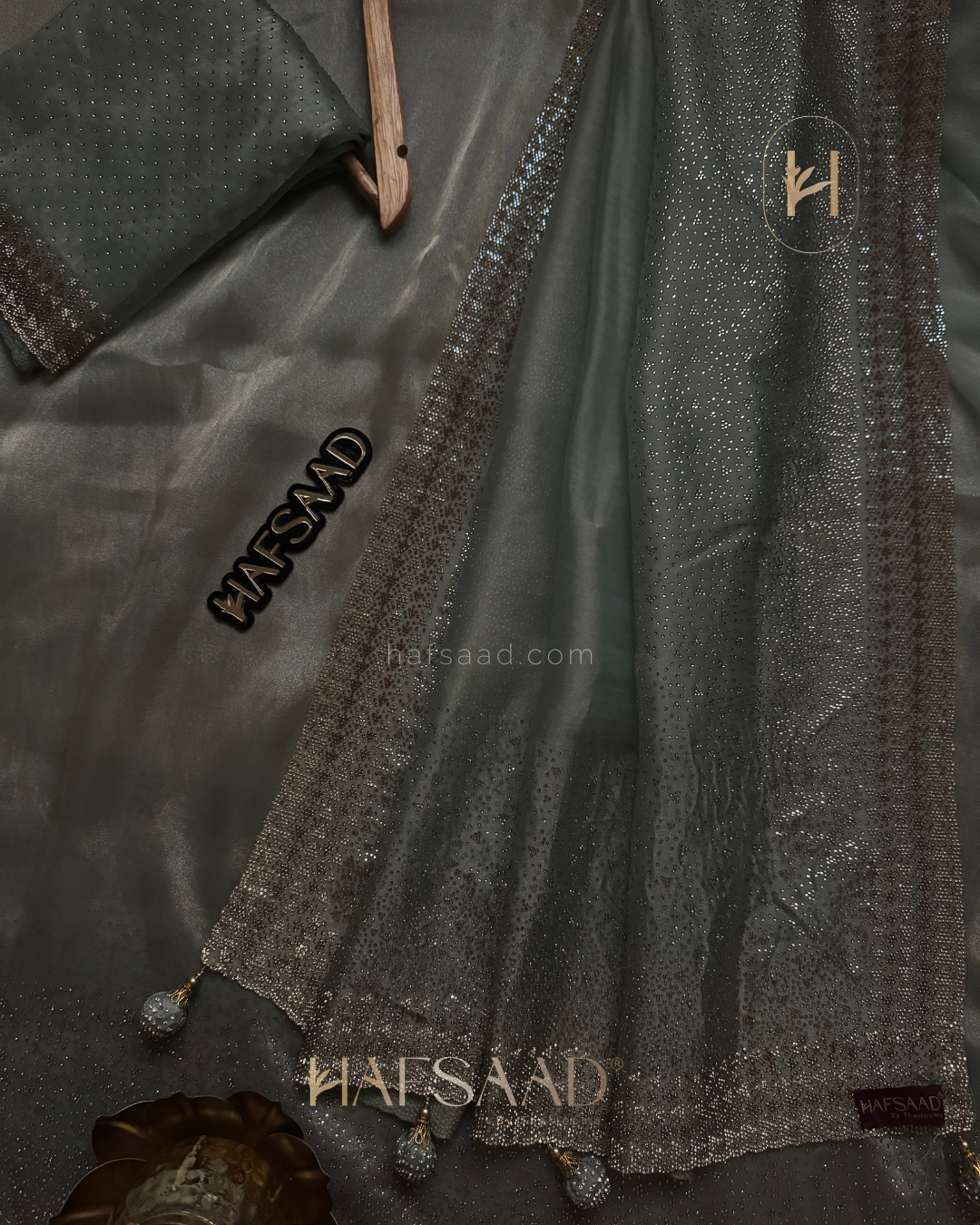Fidha- Designer saree(Tiffany blue)