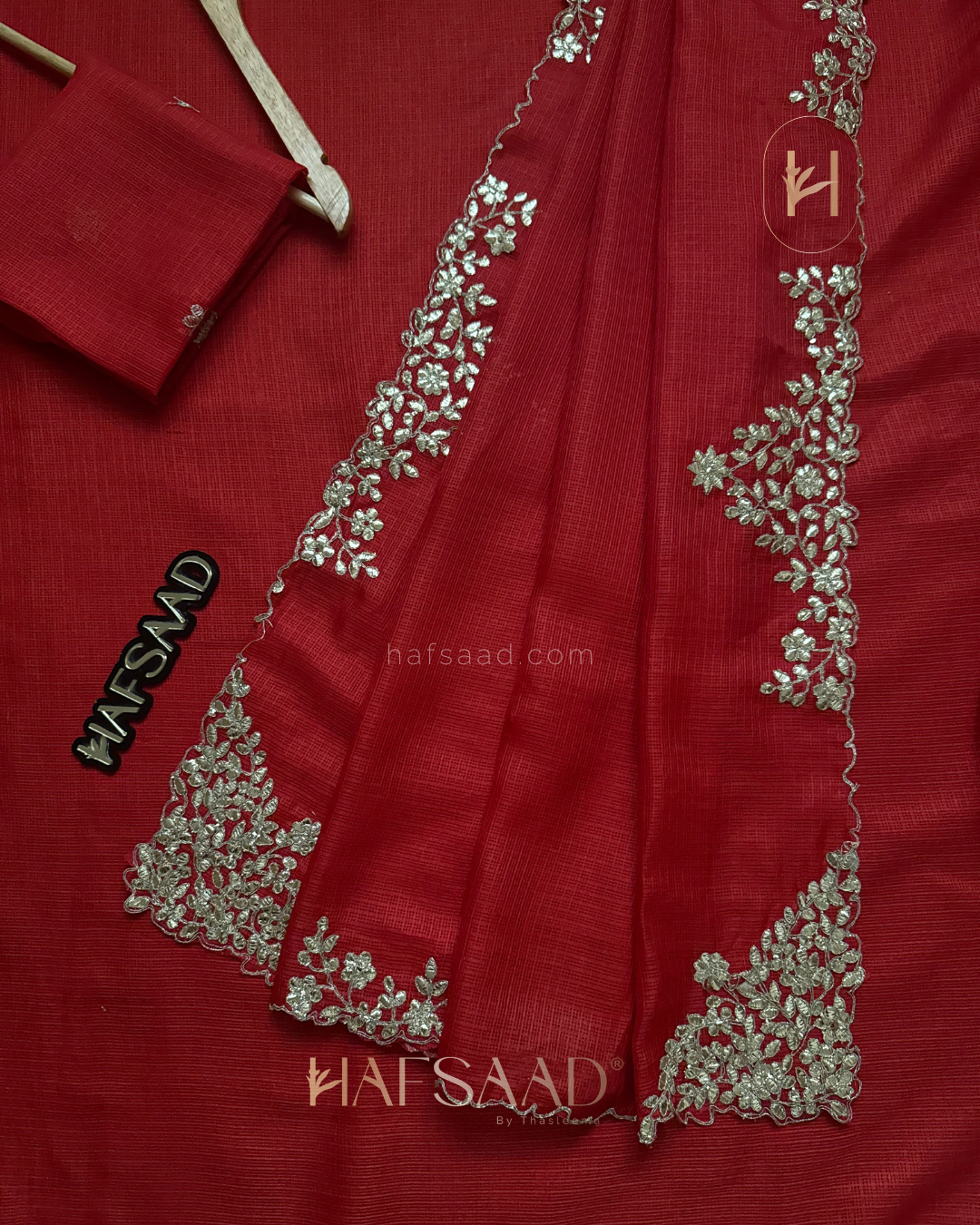 Rubita- Gota Work Saree (Red)