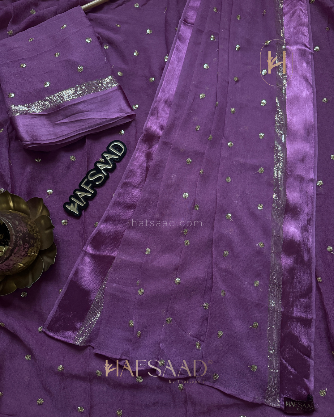 Mira- Pure viscose saree (Lavender)