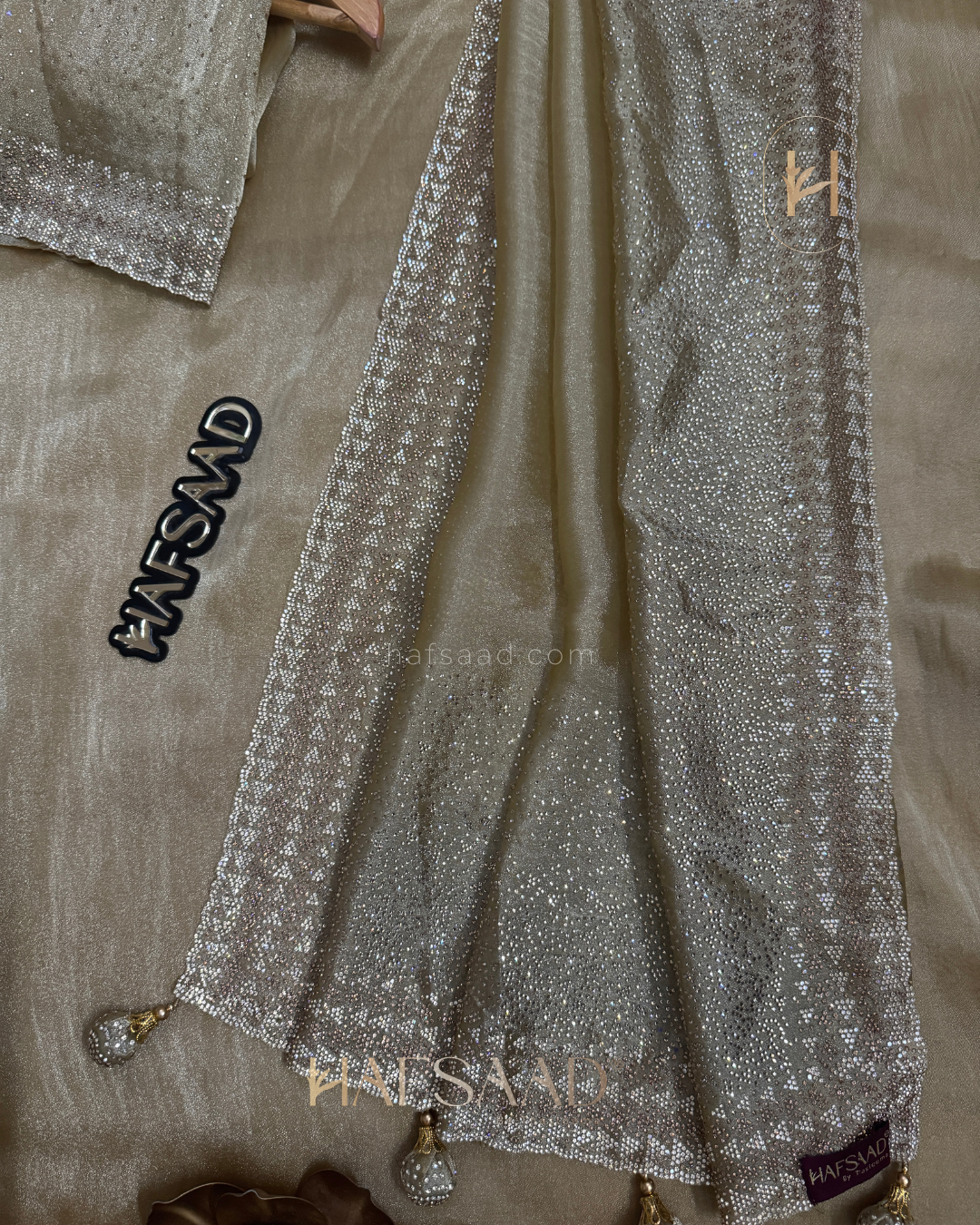 Fidha- Designer saree(champagne gold)