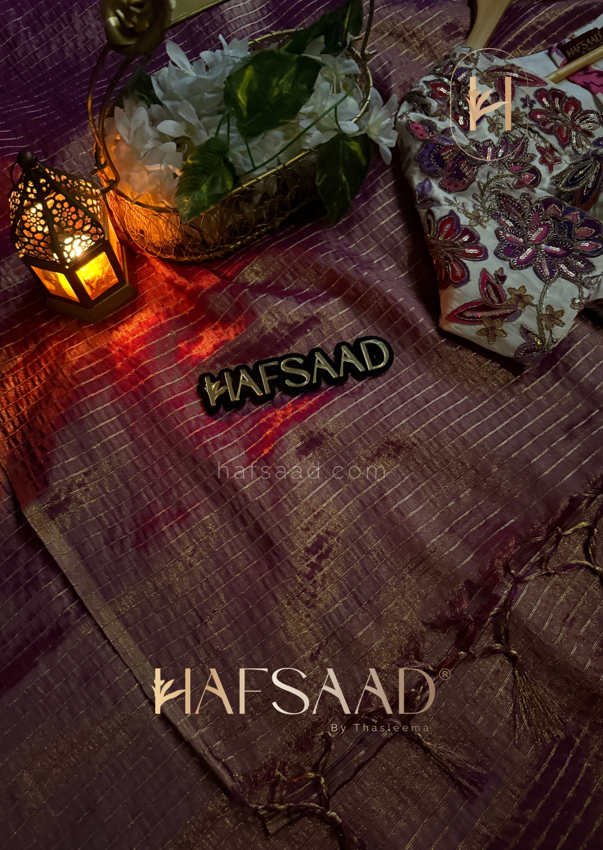 Akriti - Semi tissue silk saree (purple)