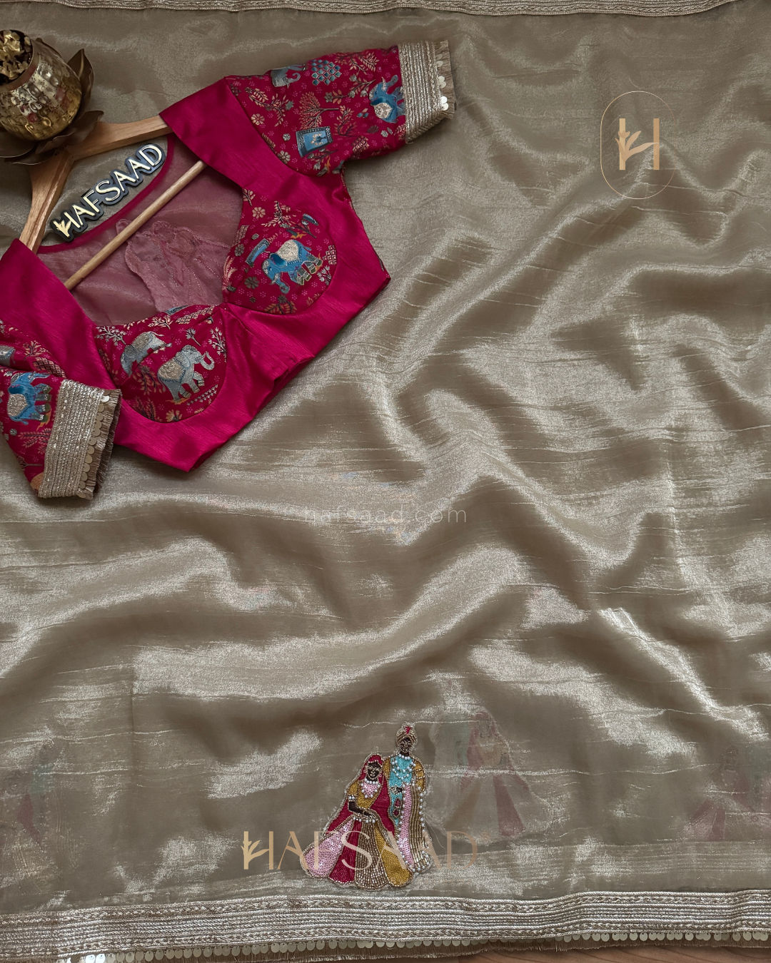 Varshini- Designer tissue saree