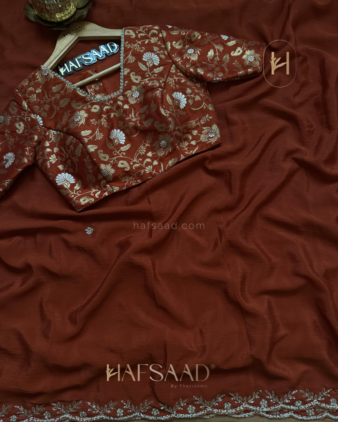 Himanshi - Chinnon saree (orange)