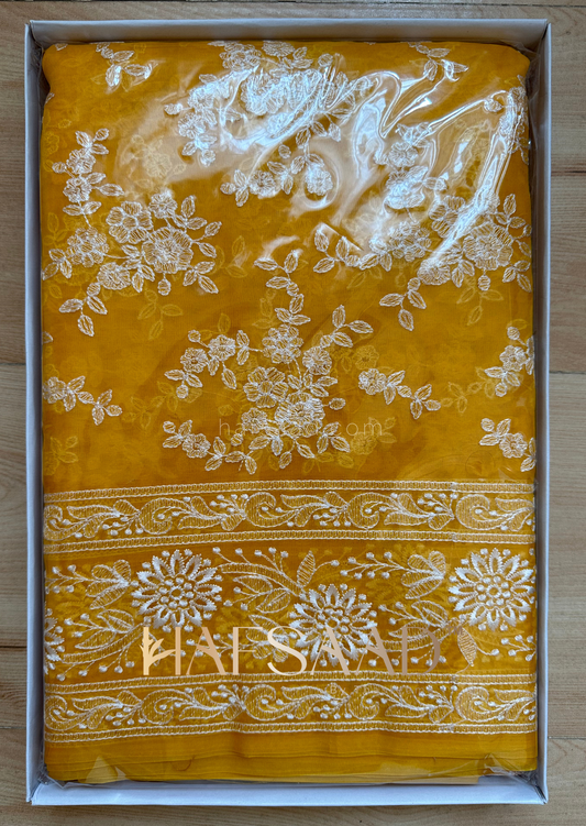 Saloni- Pure organza silk saree (Haldi)