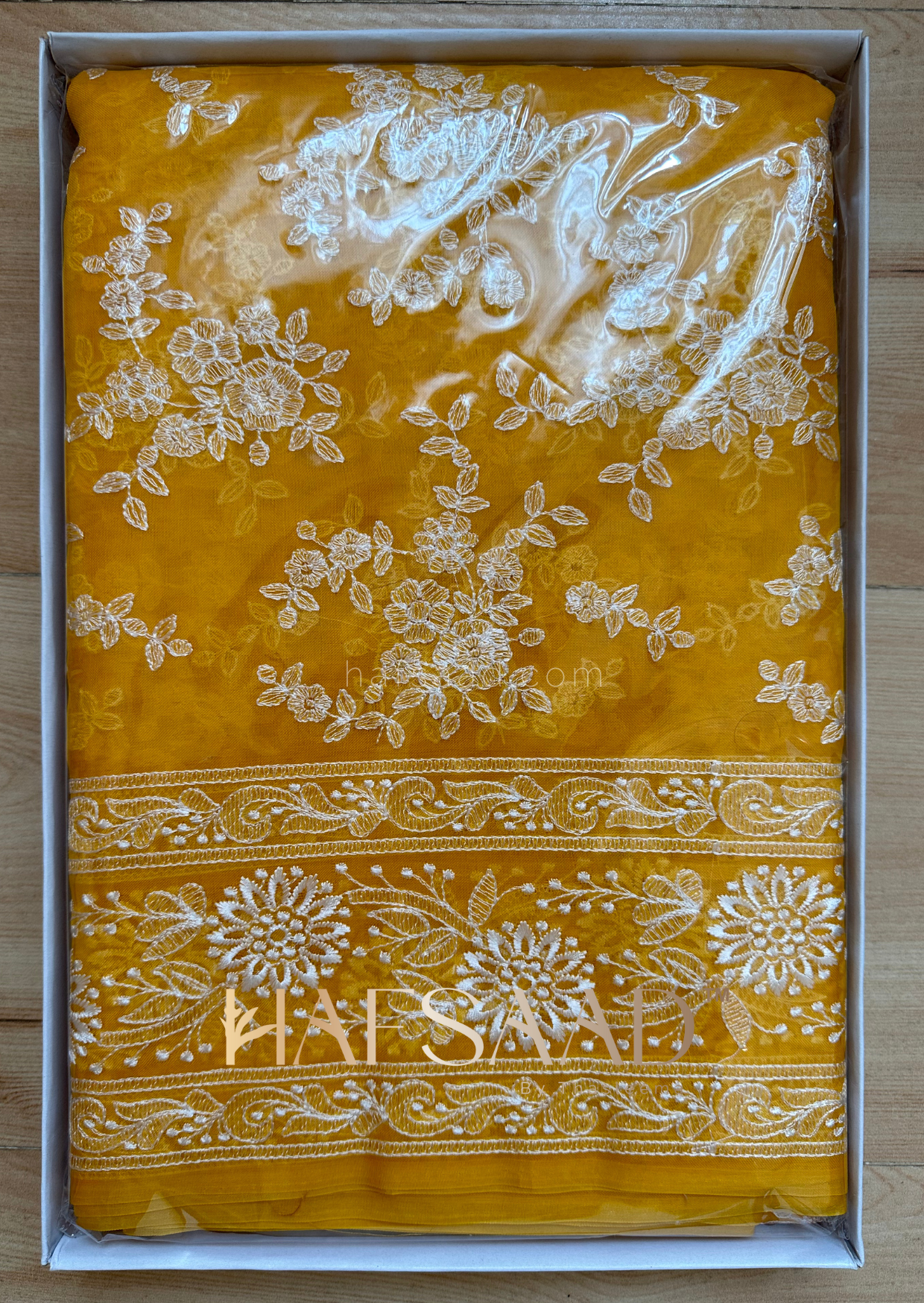 Saloni- Pure organza silk saree (Haldi)