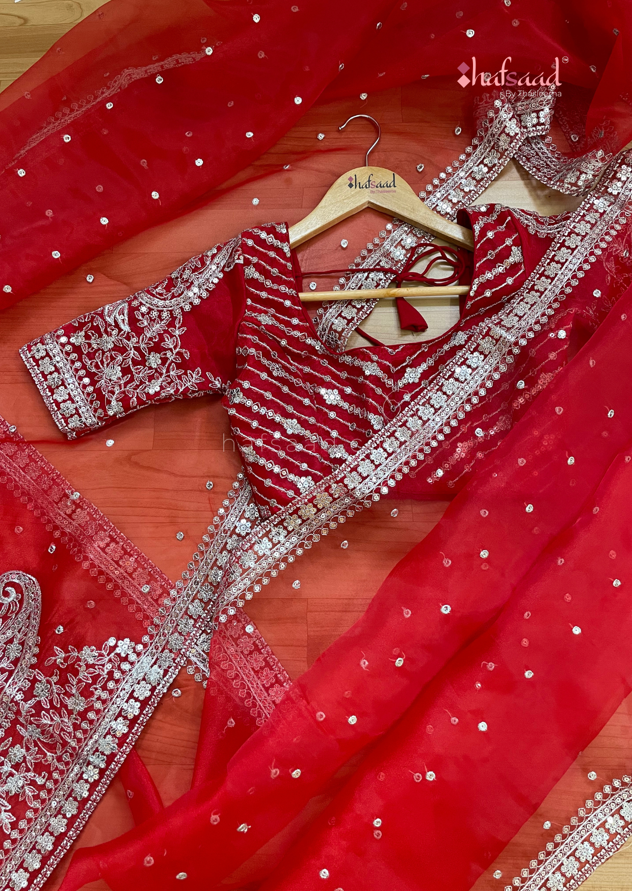 Mirchi- Designer organza saree