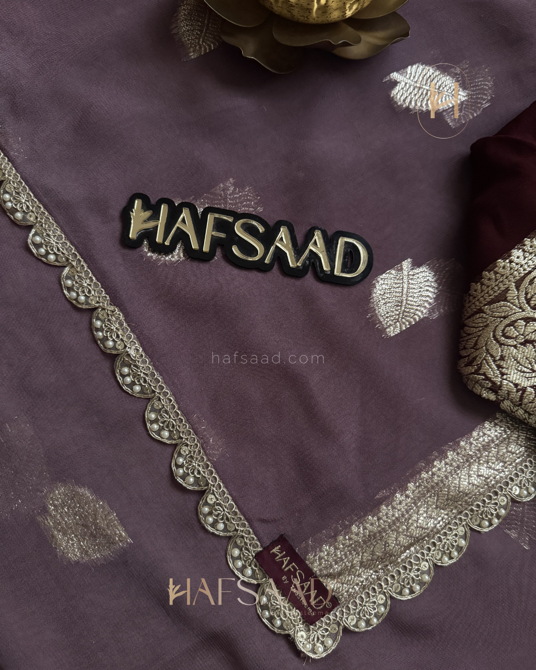 Nafeesa - Pure viscose saree (dusty lavender)