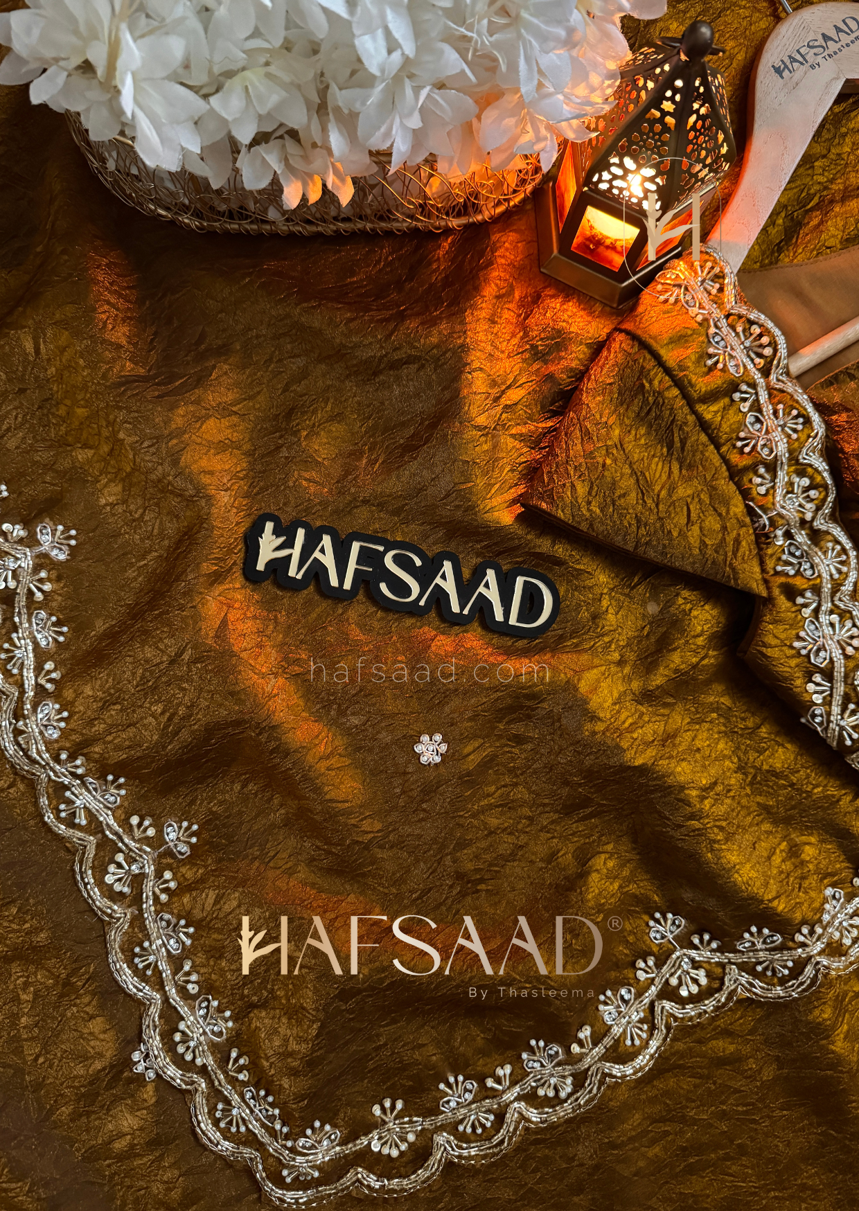 Zarin - Crushed fendy silk saree (Mustard)