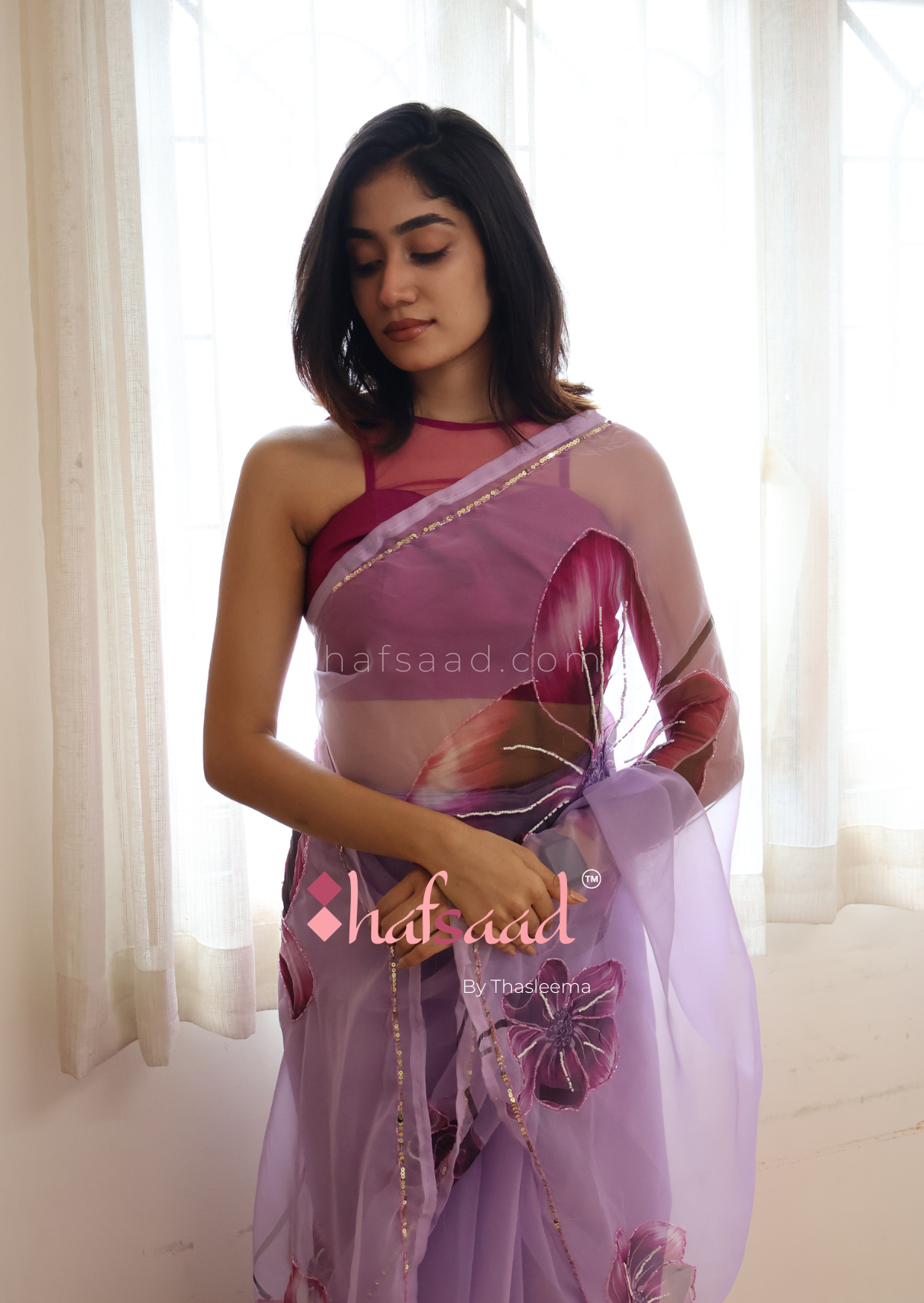 Dear Daisy- Ready to wear saree (Purple)