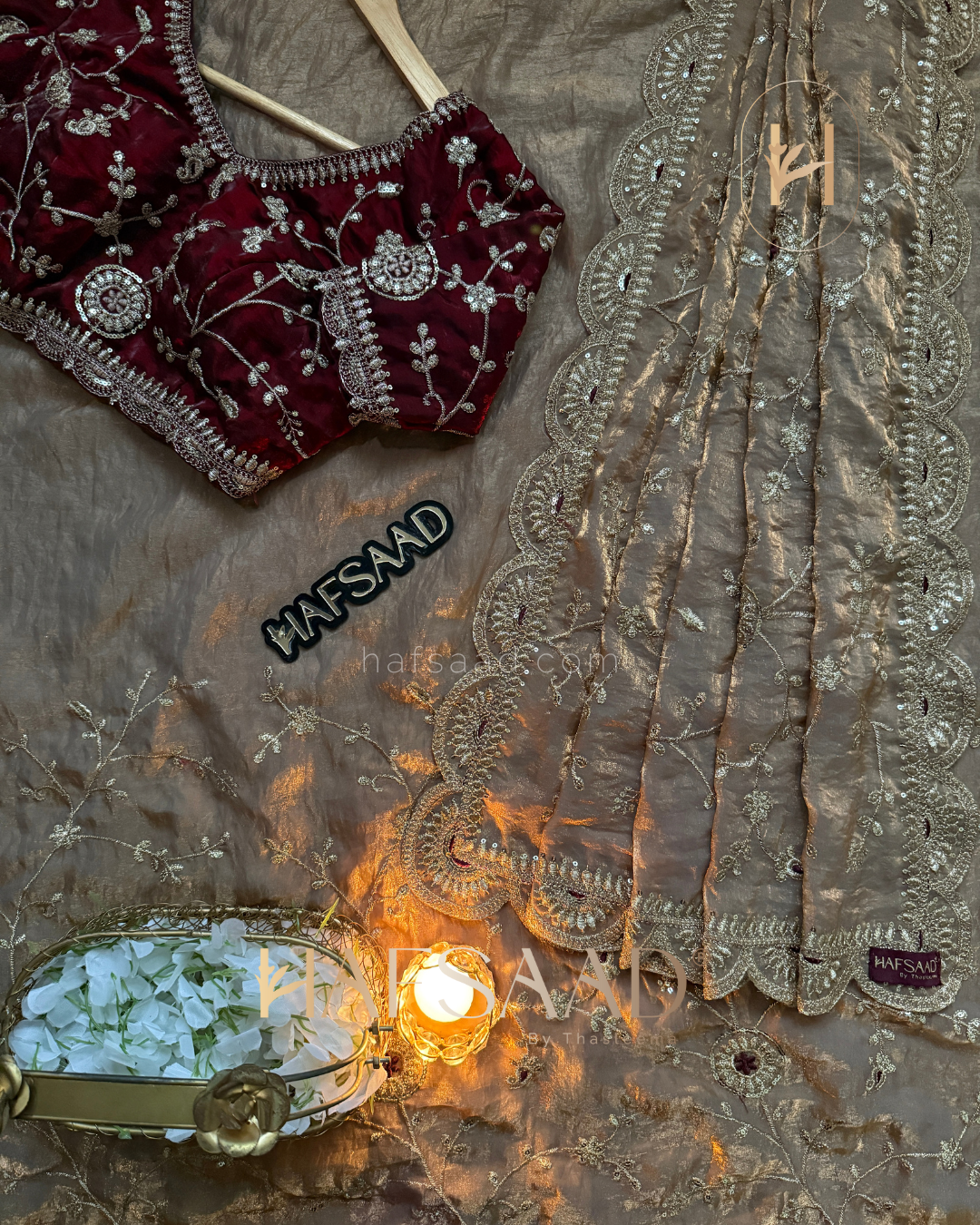 Ziyana - Stardust Satin Saree