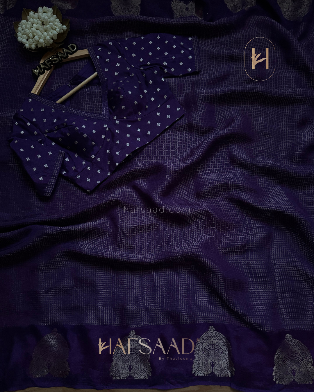 Manisha- Semi Silk Saree (Purple)