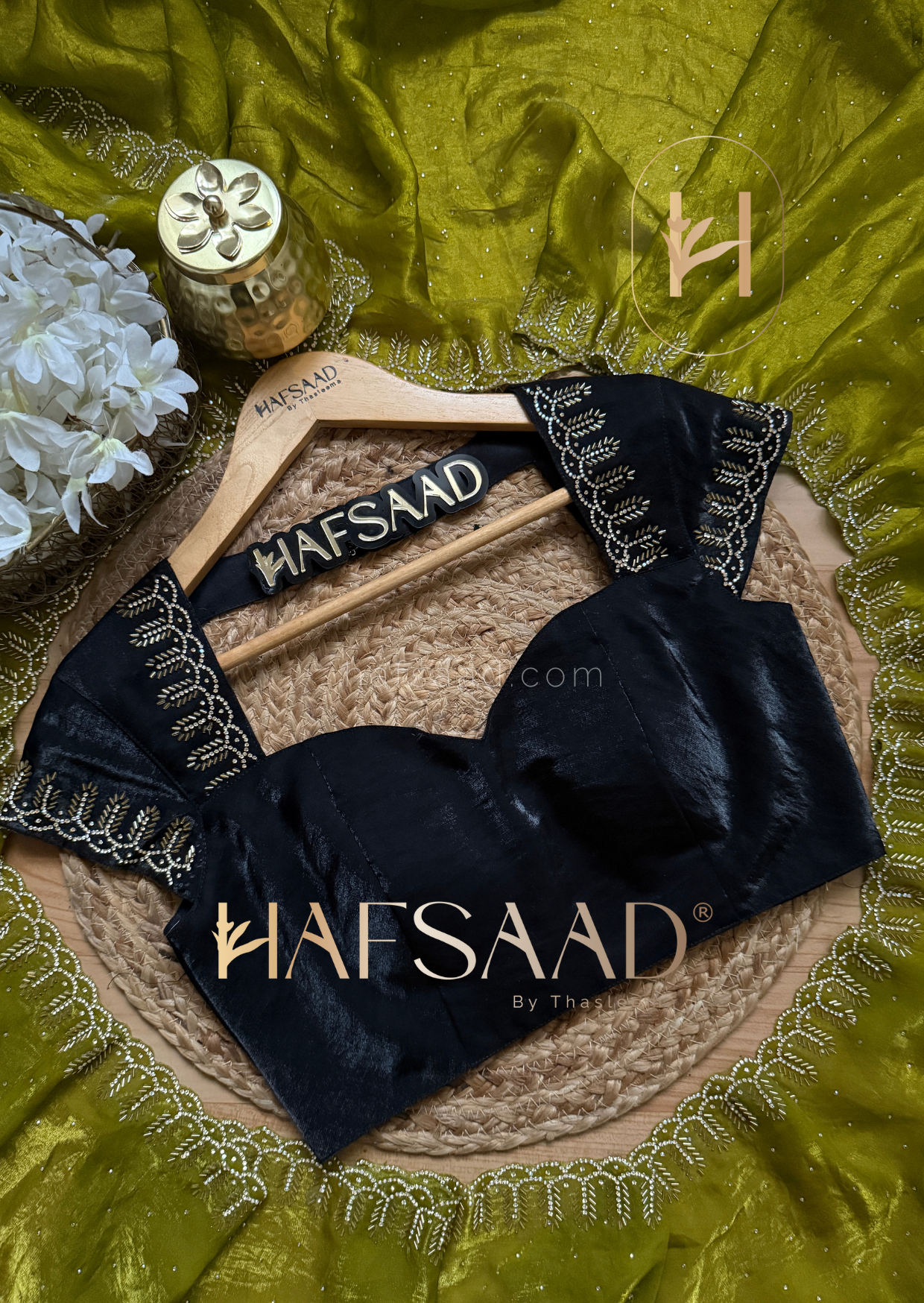 Henna - Stardust satin saree