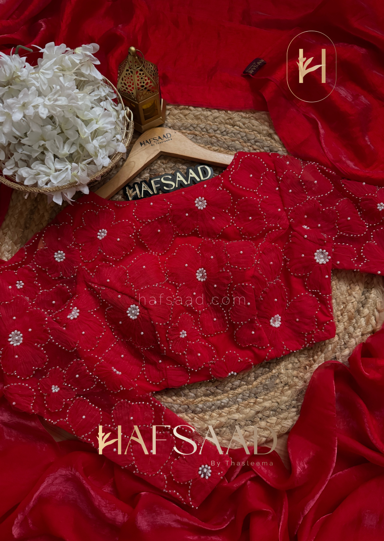 Cassie - Space silk saree (Red)