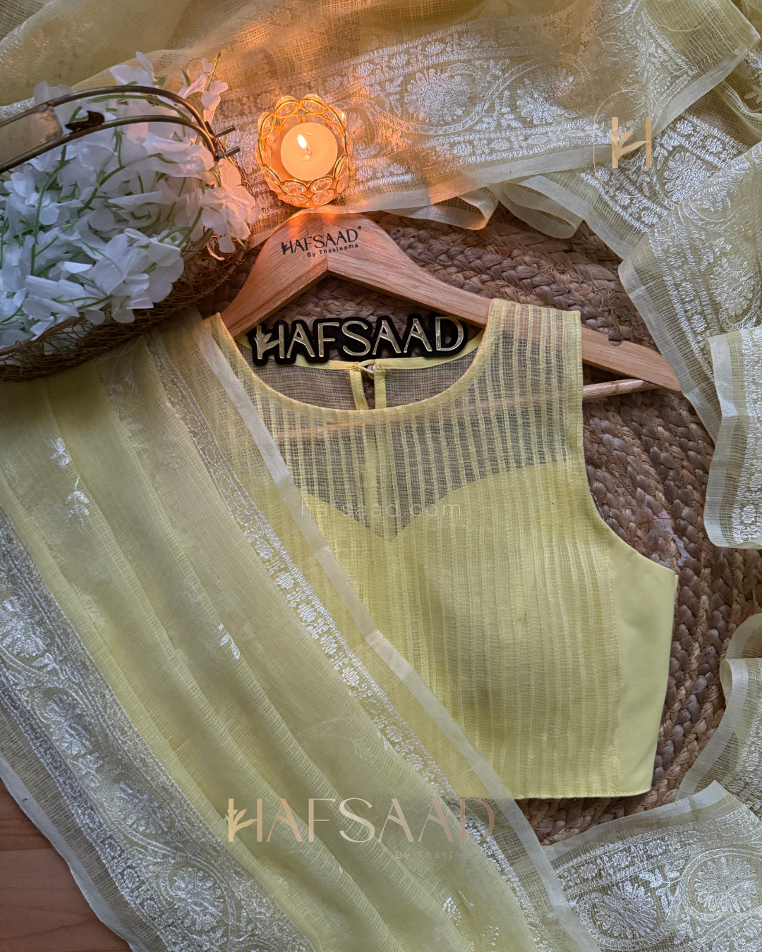 Judith - Pure Kota saree (Yellow)