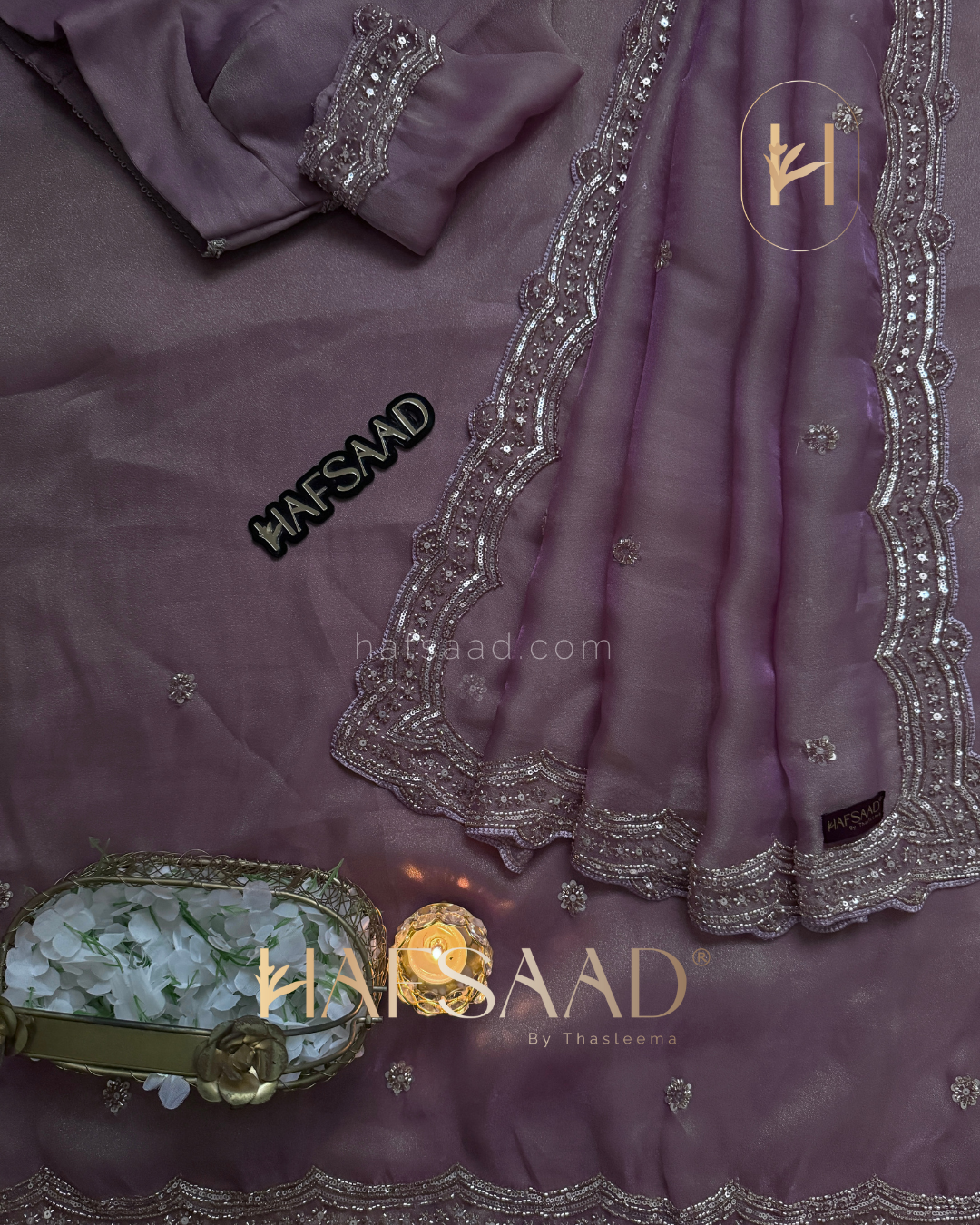 Shamrun - Soft tissue saree (Lavender)